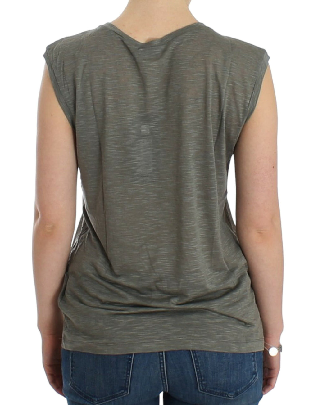 T-shirt sans manches imprimé Costume National Gris