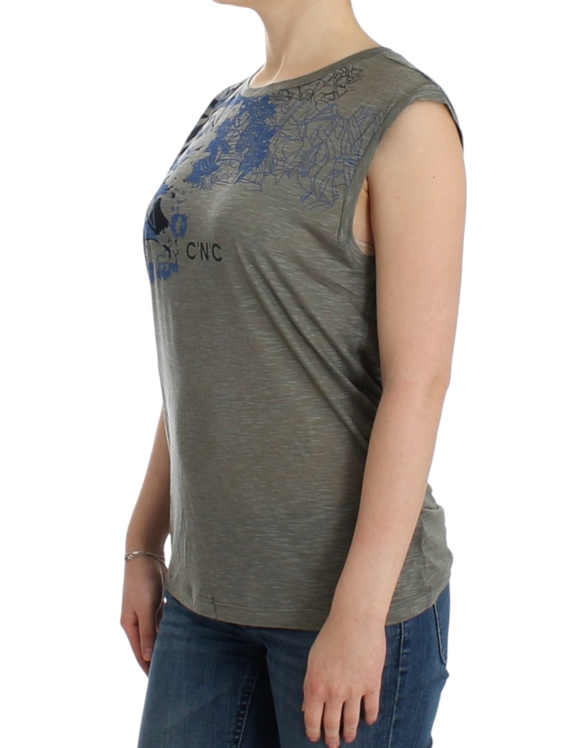 T-shirt sans manches imprimé Costume National Gris