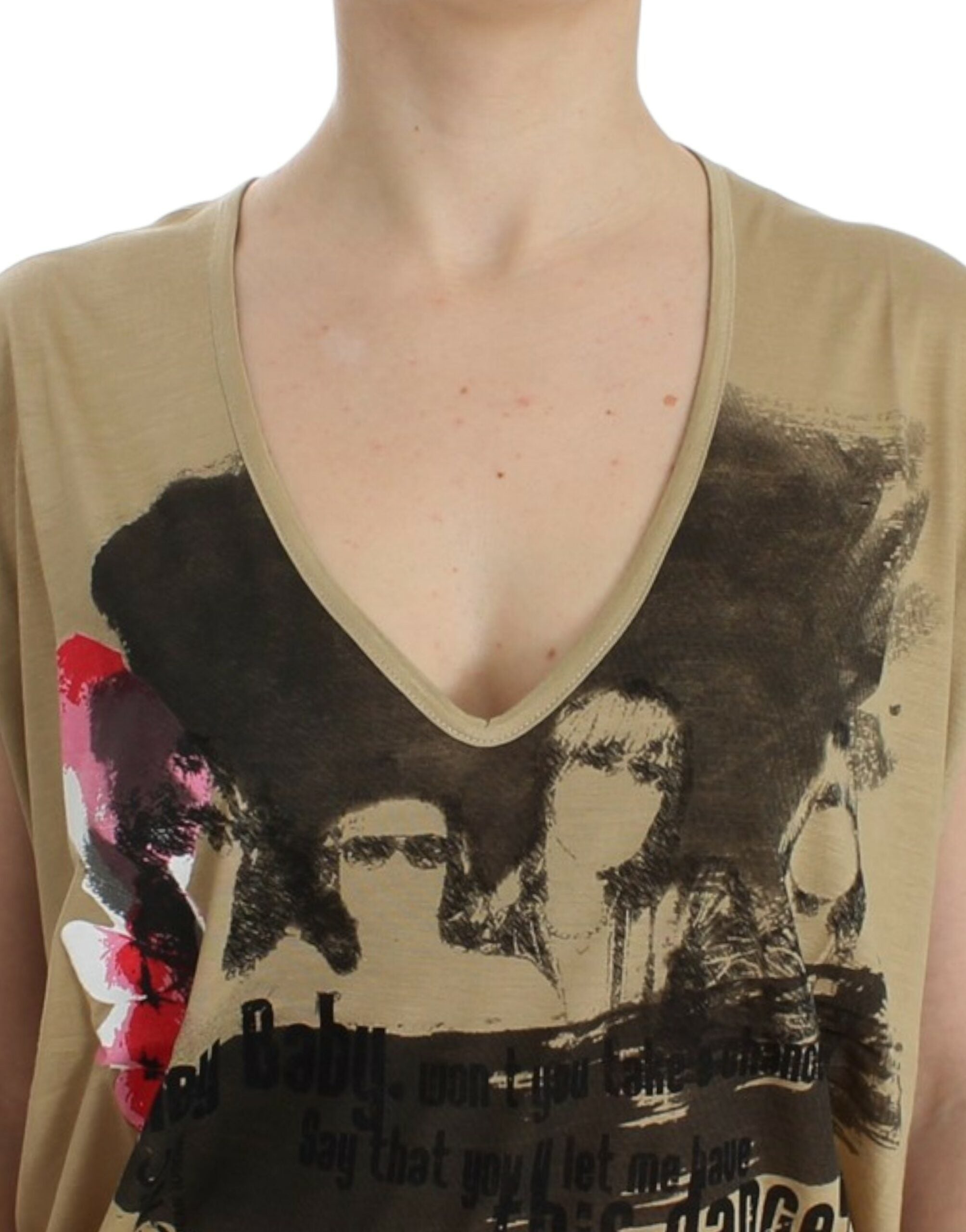 T-shirt imprimé motif Costume National Beige
