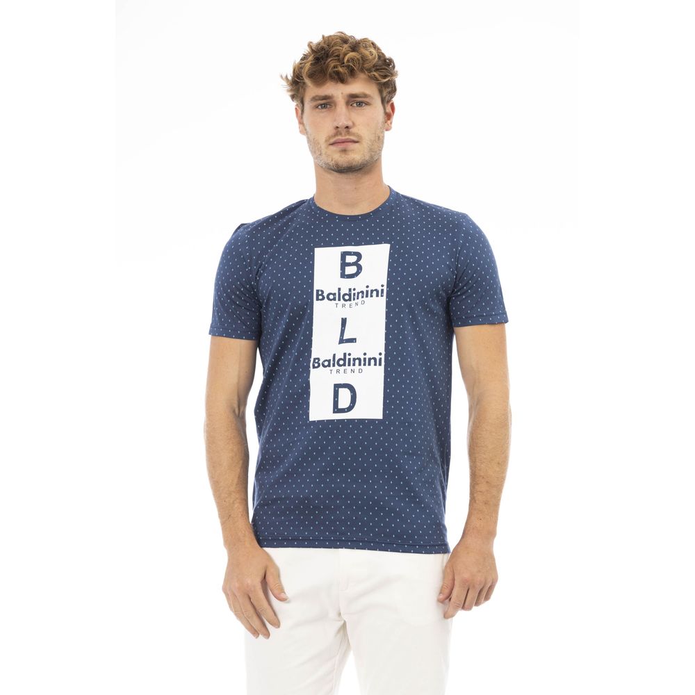 T-shirt homme en coton bleu tendance Baldinini