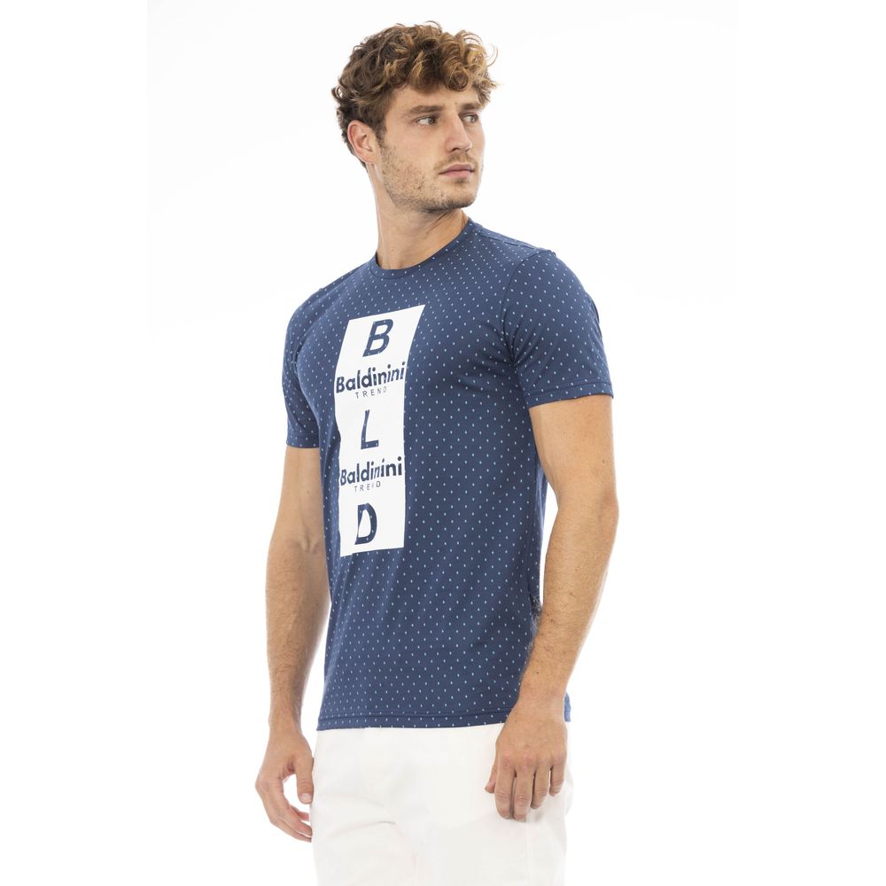 T-shirt homme en coton bleu tendance Baldinini