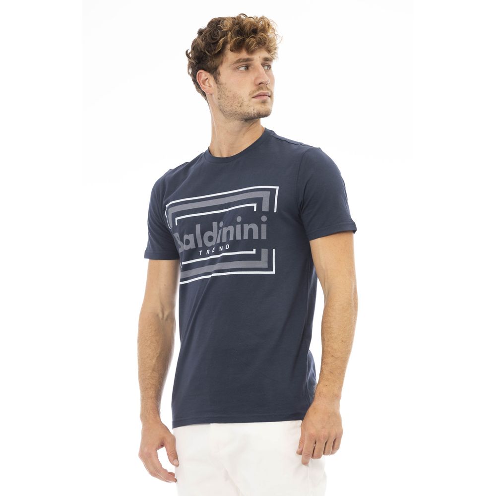 T-shirt homme en coton bleu tendance Baldinini