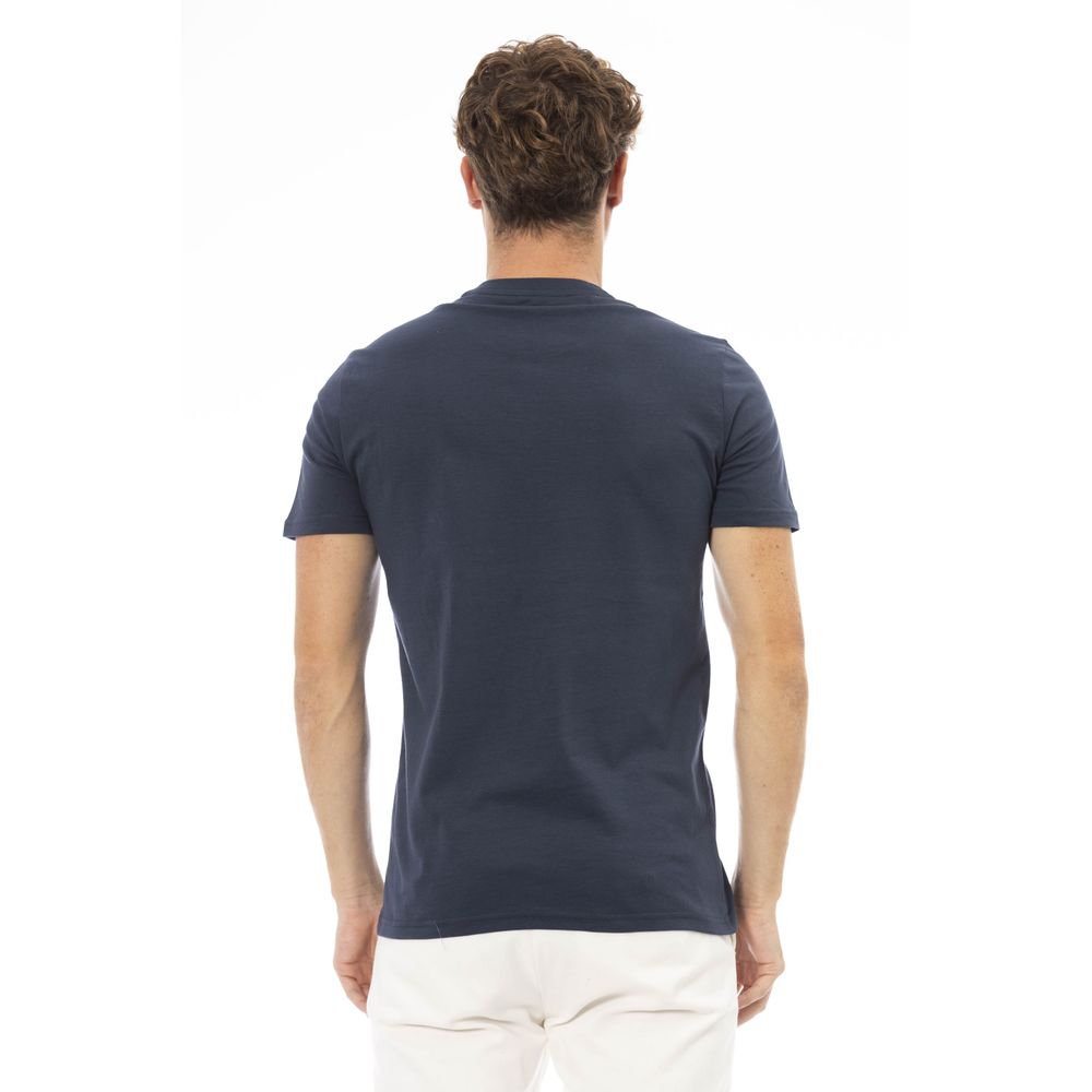 T-shirt homme en coton bleu tendance Baldinini