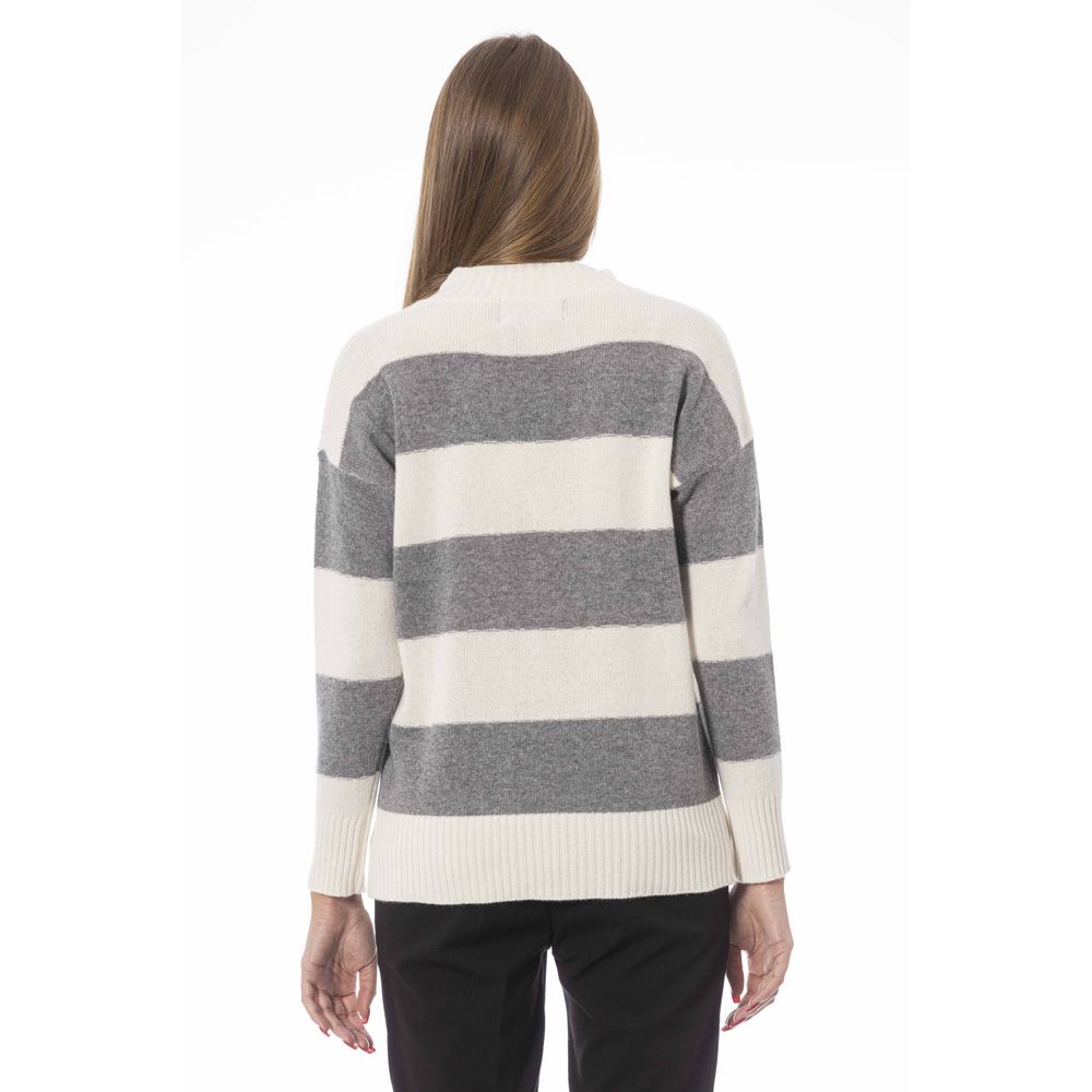 Pull en laine grise tendance Baldinini pour femme