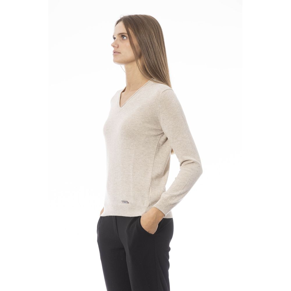 Pull femme en cachemire beige tendance Baldinini