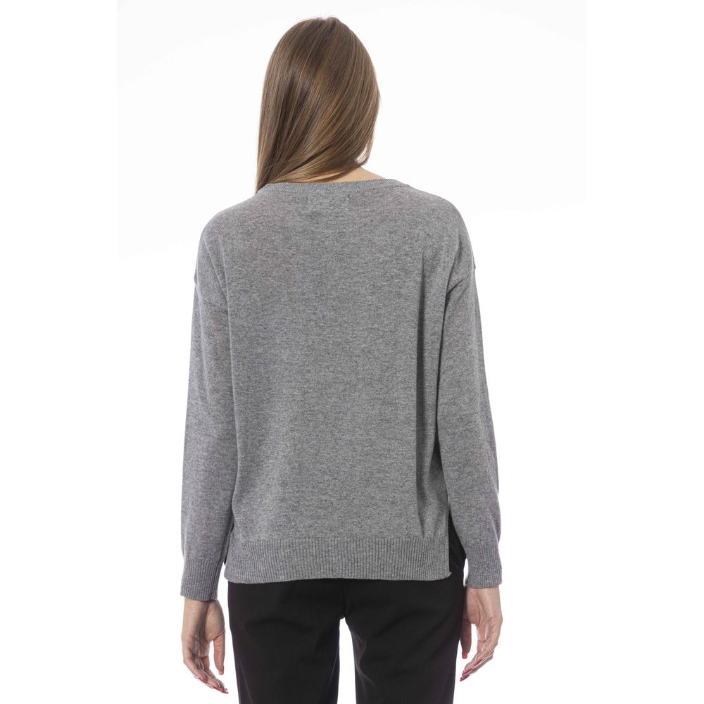 Pull Baldinini Trend en viscose grise pour femme