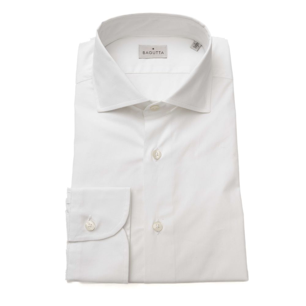Chemise homme en coton blanc Bagutta