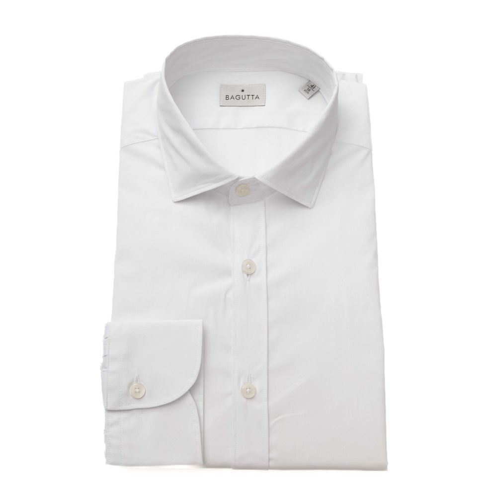 Chemise homme en coton blanc Bagutta