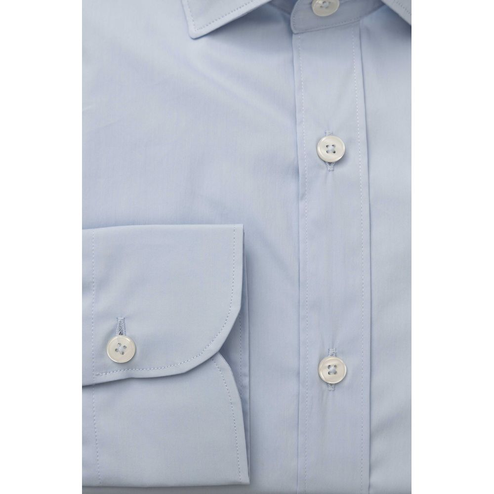 Chemise homme en coton bleu clair Bagutta