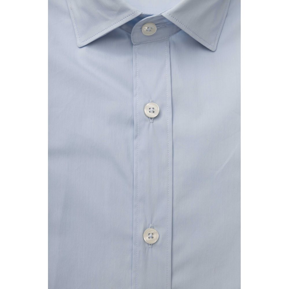 Chemise homme en coton bleu clair Bagutta