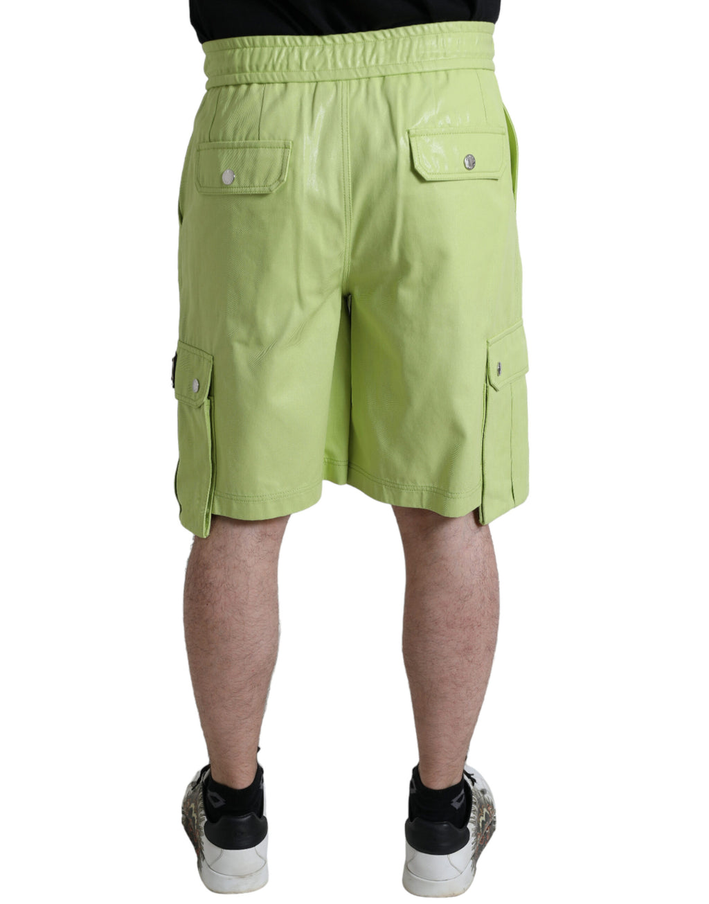 Bermuda cargo vert clair en coton Dolce &amp; Gabbana pour homme