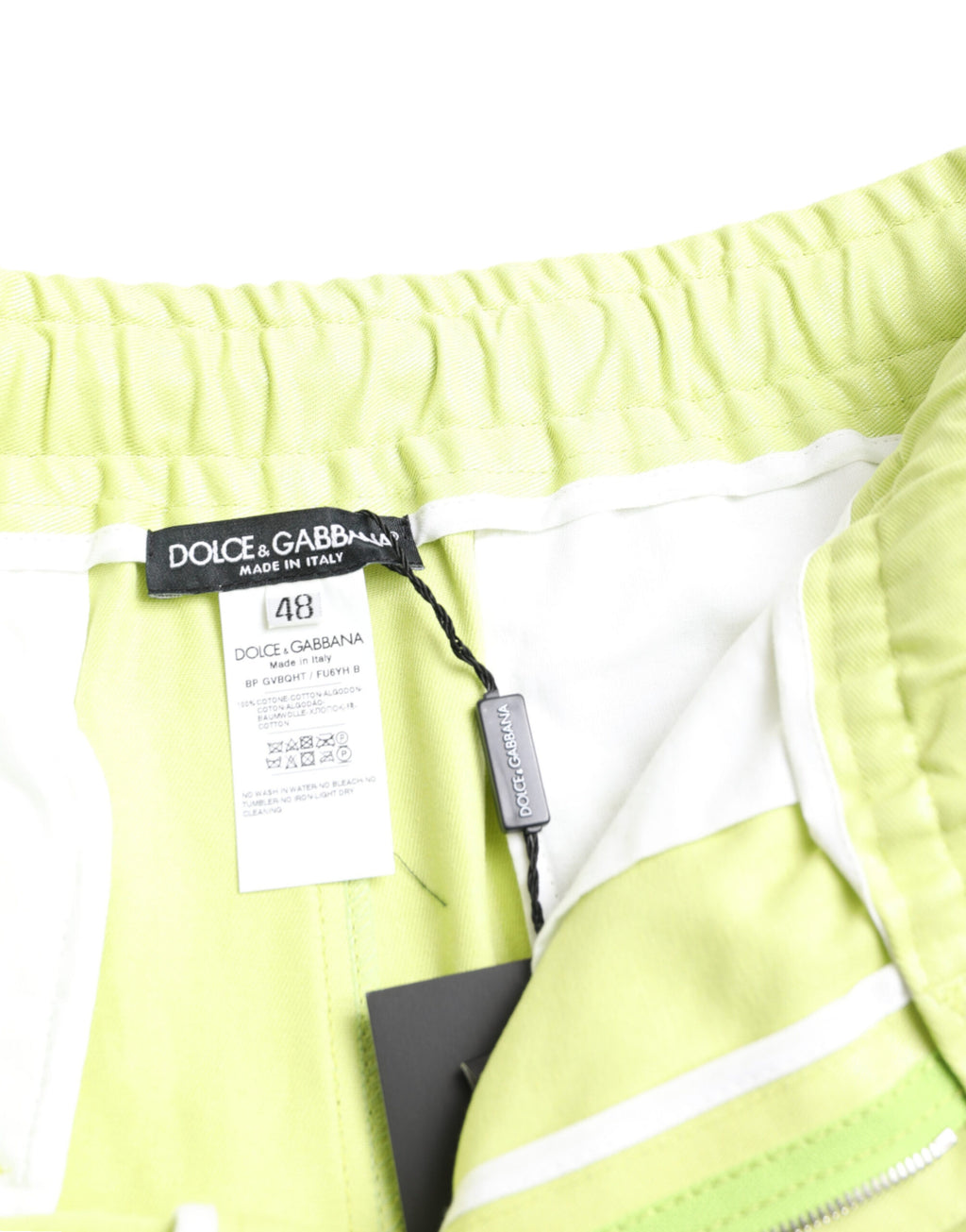 Bermuda cargo vert clair en coton Dolce &amp; Gabbana pour homme