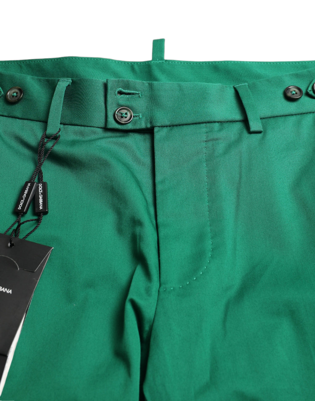 Bermuda homme en coton stretch vert foncé Dolce &amp; Gabbana