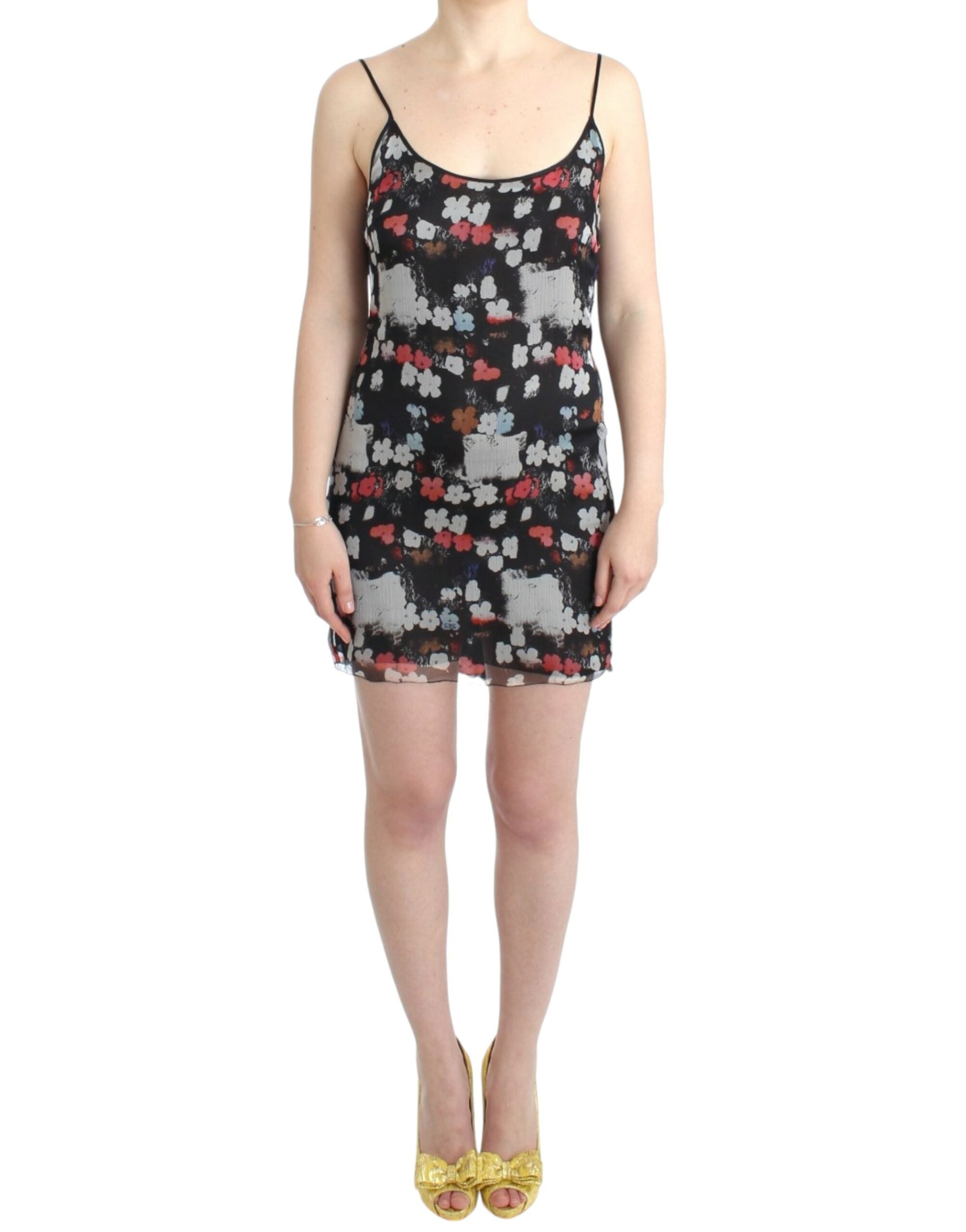 Mini-robe en soie à fleurs nationales Costume