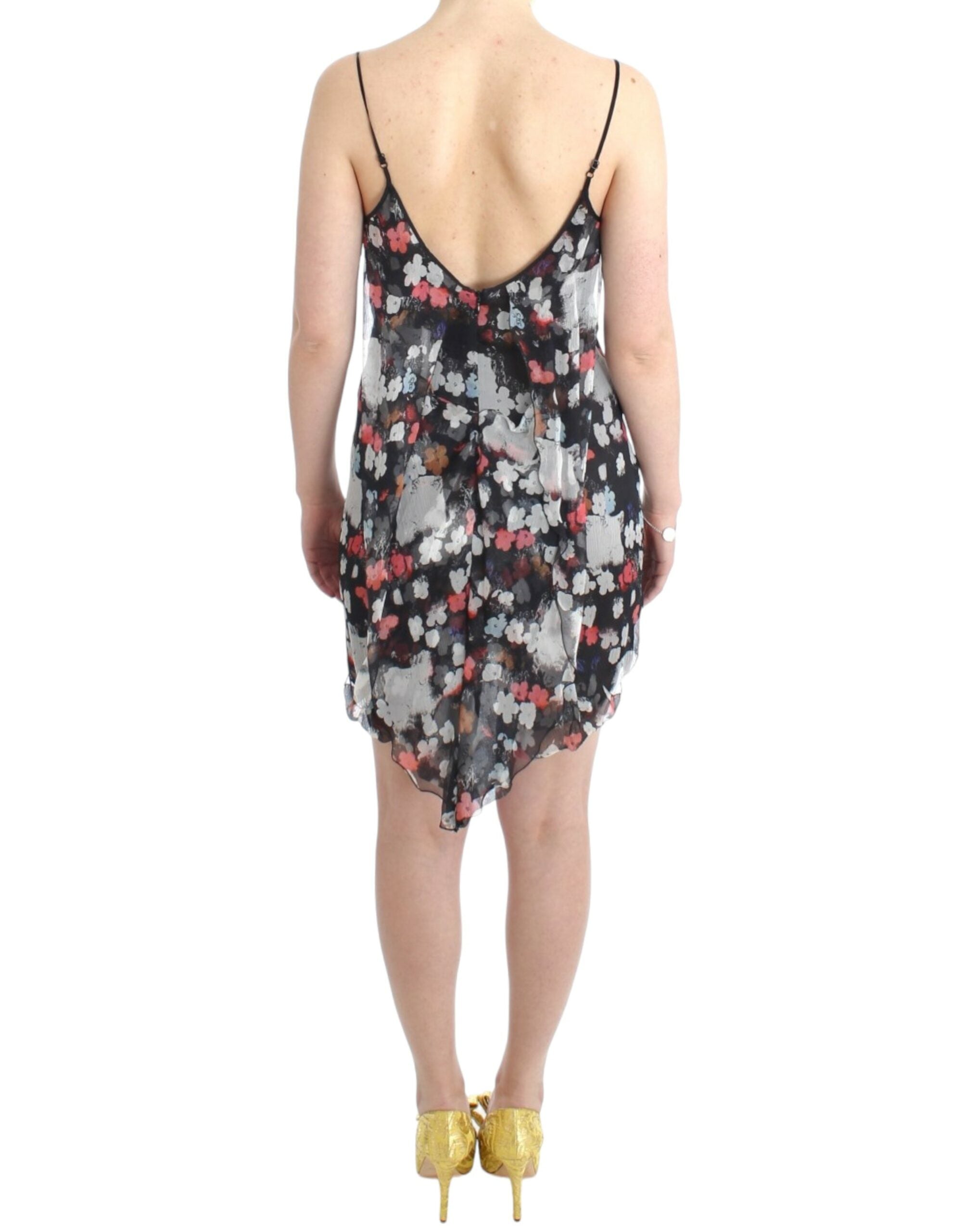 Mini-robe en soie à fleurs nationales Costume
