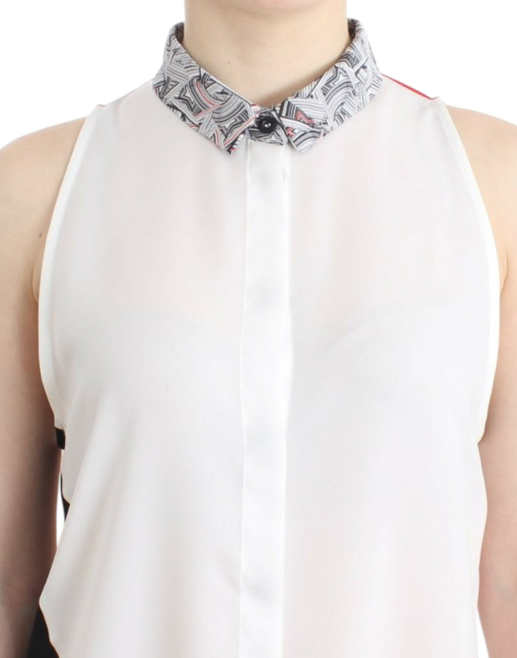 Costume National Chemise blanche Robe à ourlet asymétrique