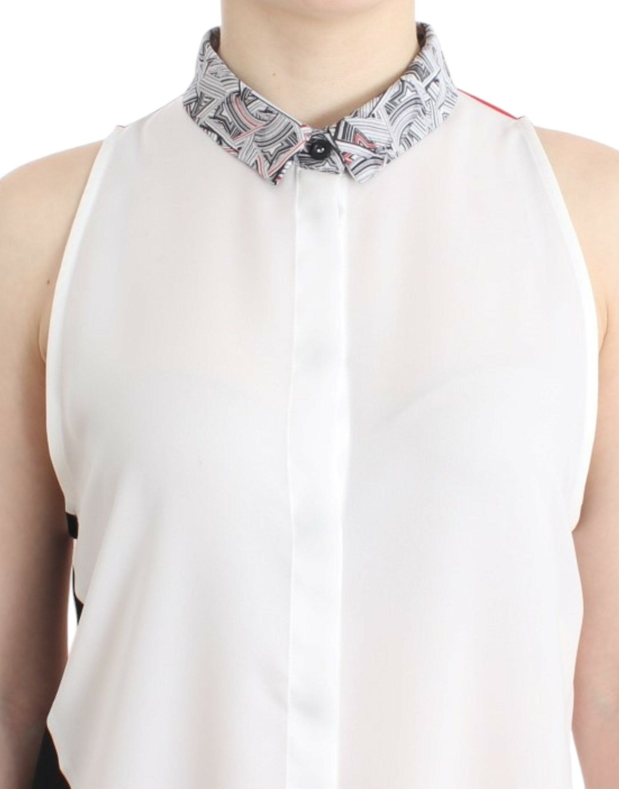 Costume National Chemise blanche Robe à ourlet asymétrique