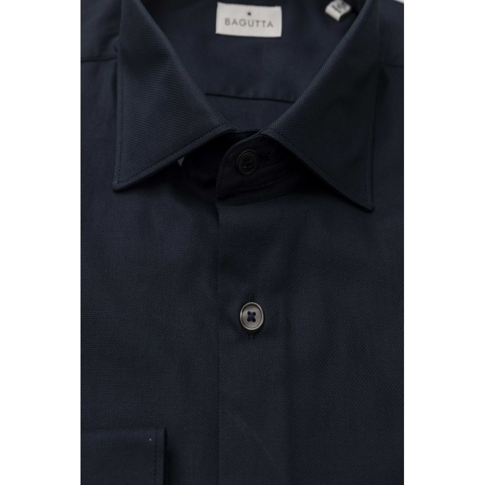 Chemise homme en coton bleu Bagutta