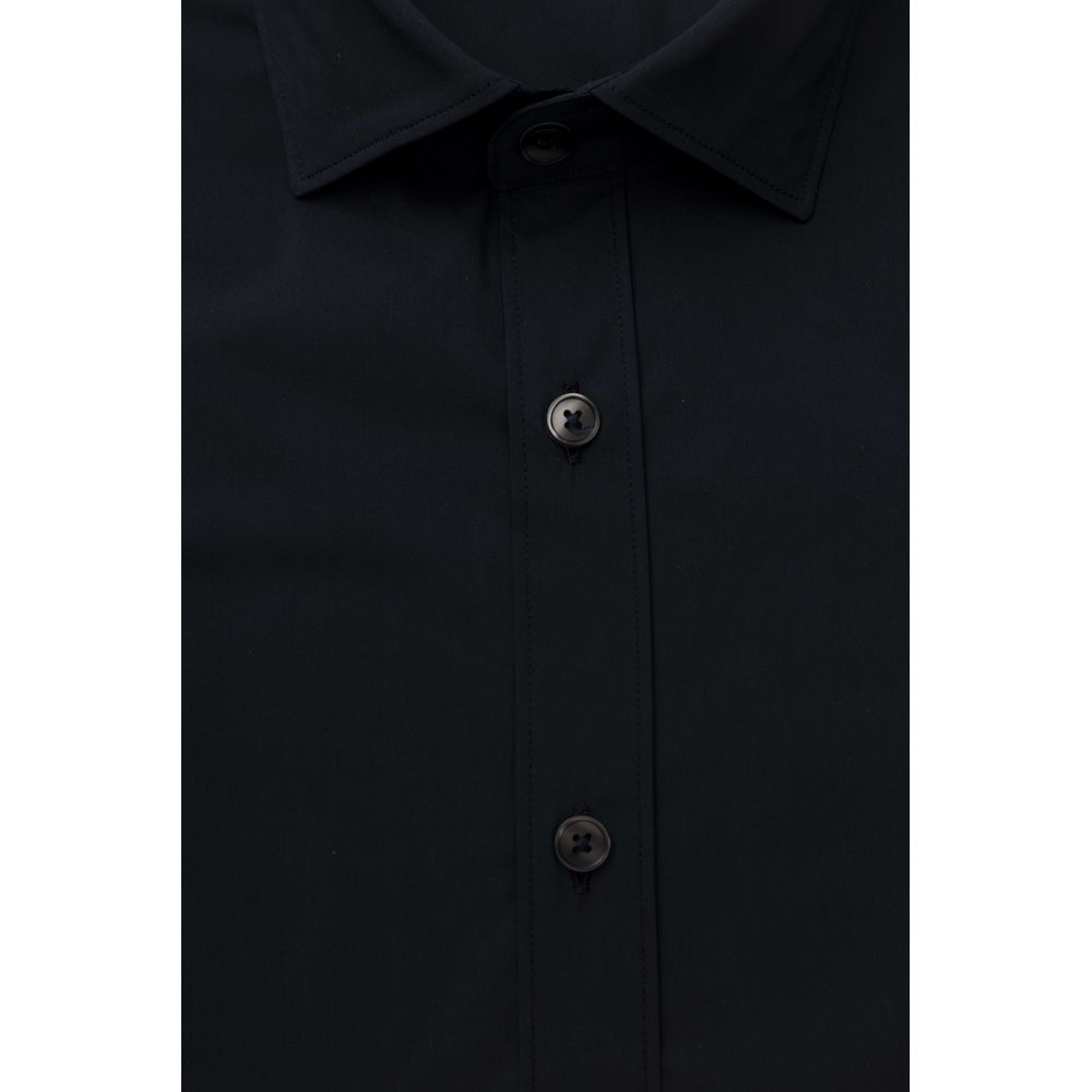 Chemise homme en coton bleu Bagutta