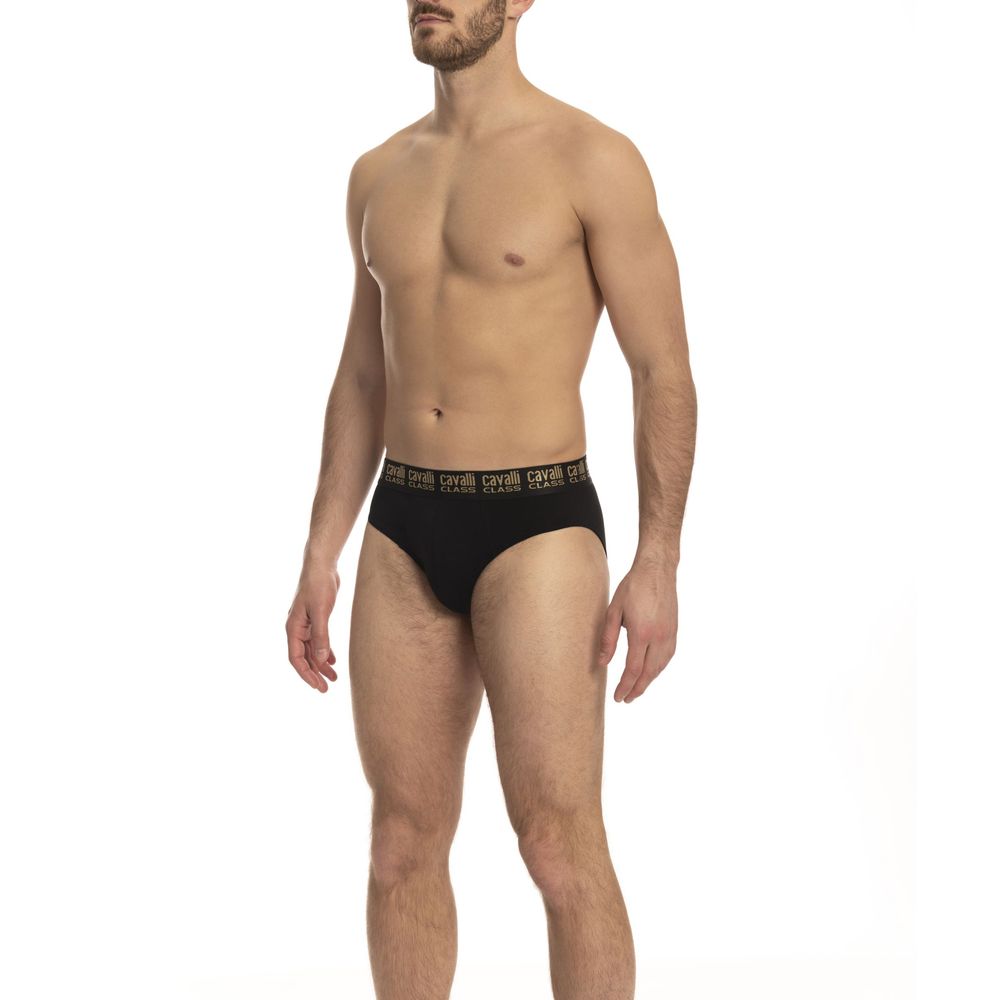 Slip Cavalli Class en coton noir pour homme