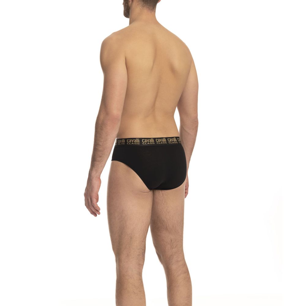 Slip Cavalli Class en coton noir pour homme