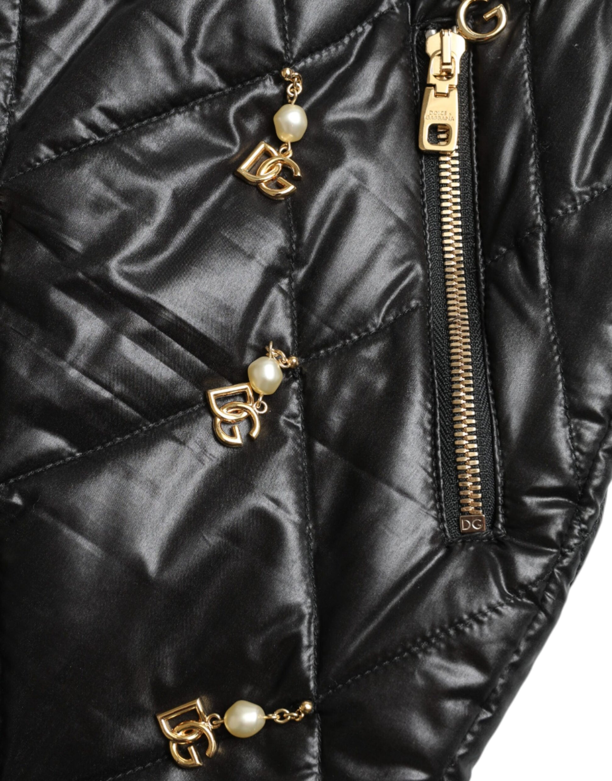 Short taille haute noir à ornements Dolce &amp; Gabbana