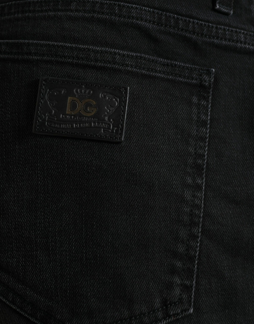 Short bermuda en denim stretch noir Dolce &amp; Gabbana