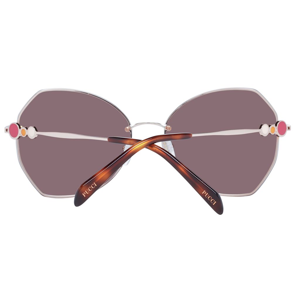 Lunettes de soleil Emilio Pucci pour femme en or rose