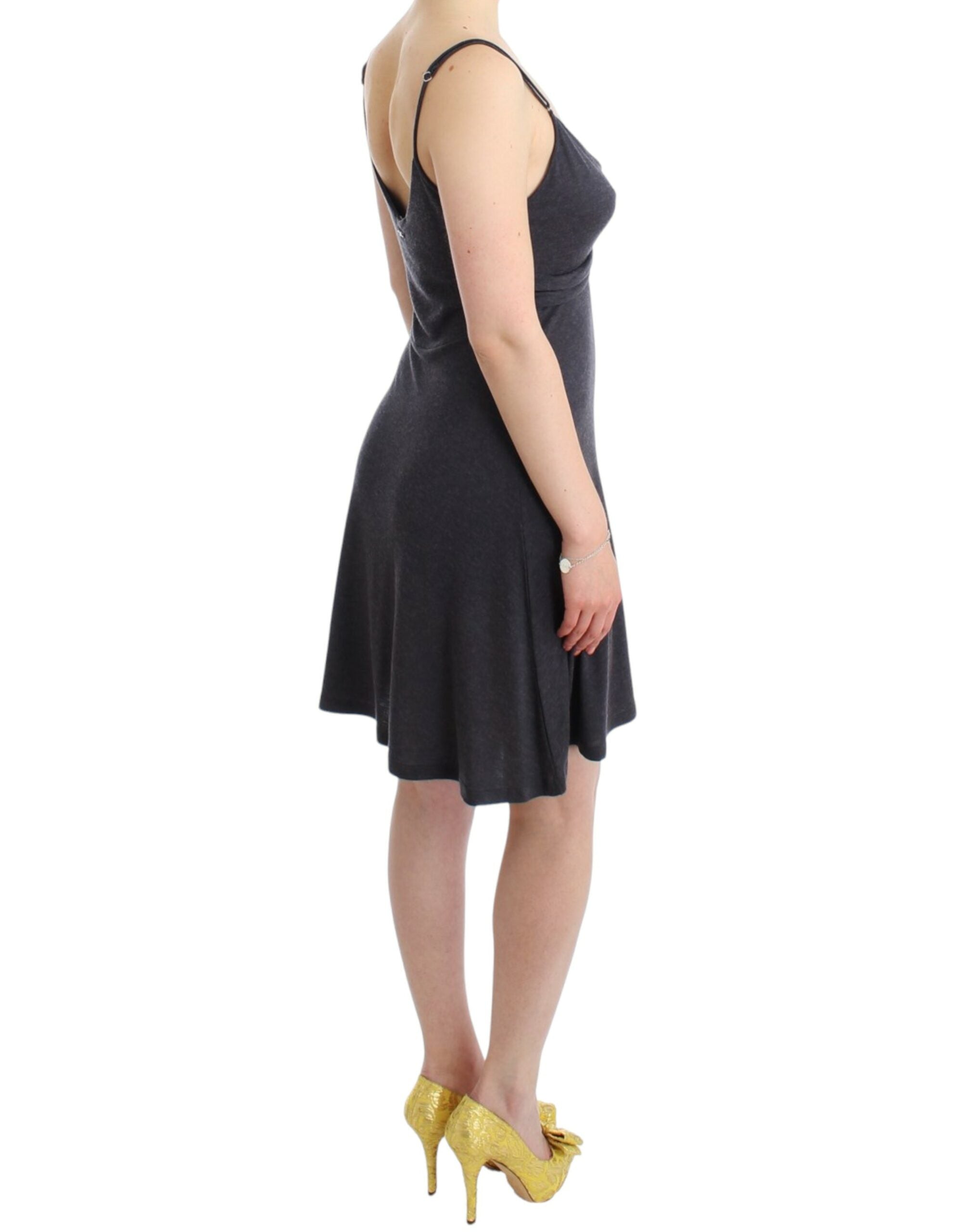 Robe trapèze en tricot gris Costume National