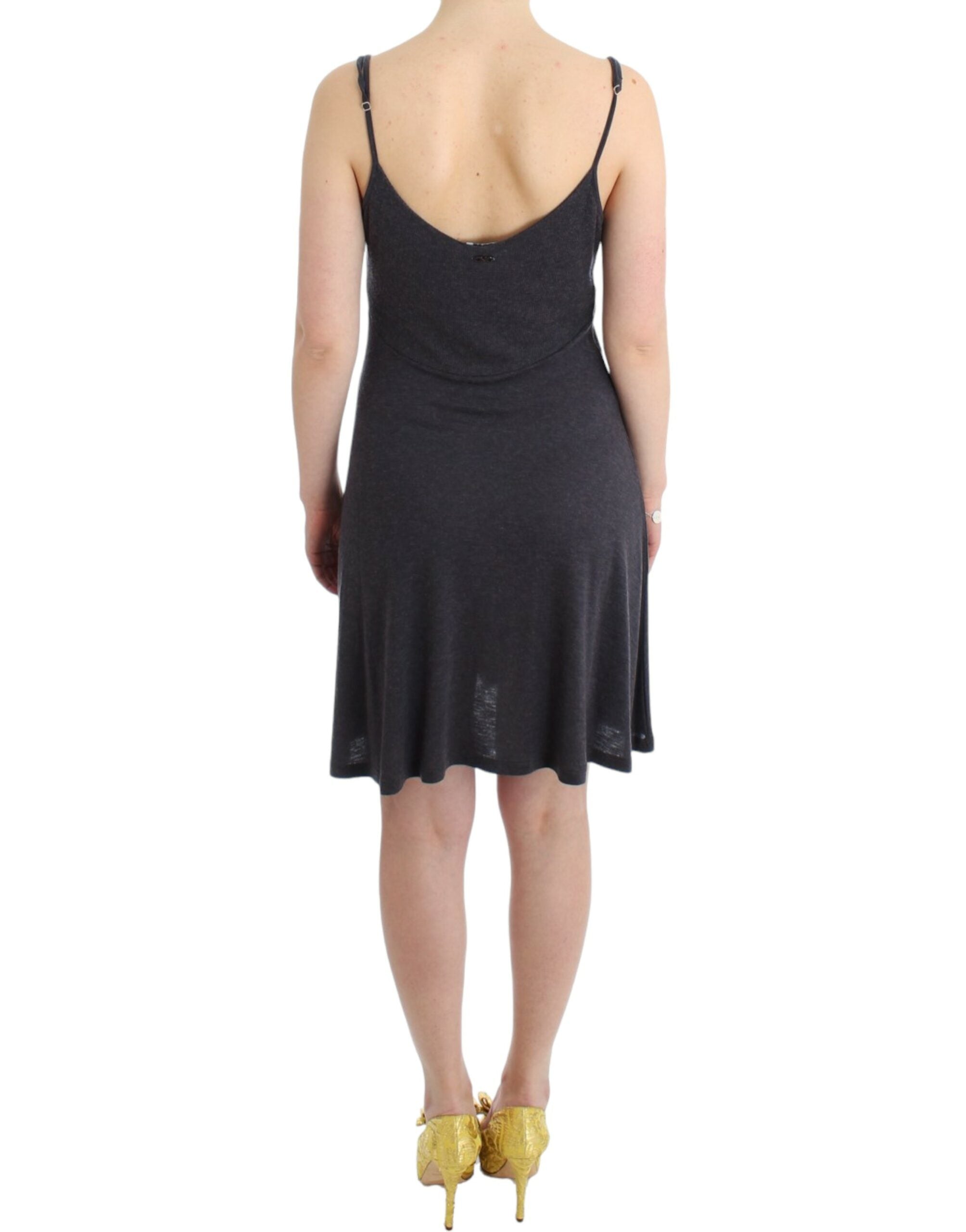Robe trapèze en tricot gris Costume National