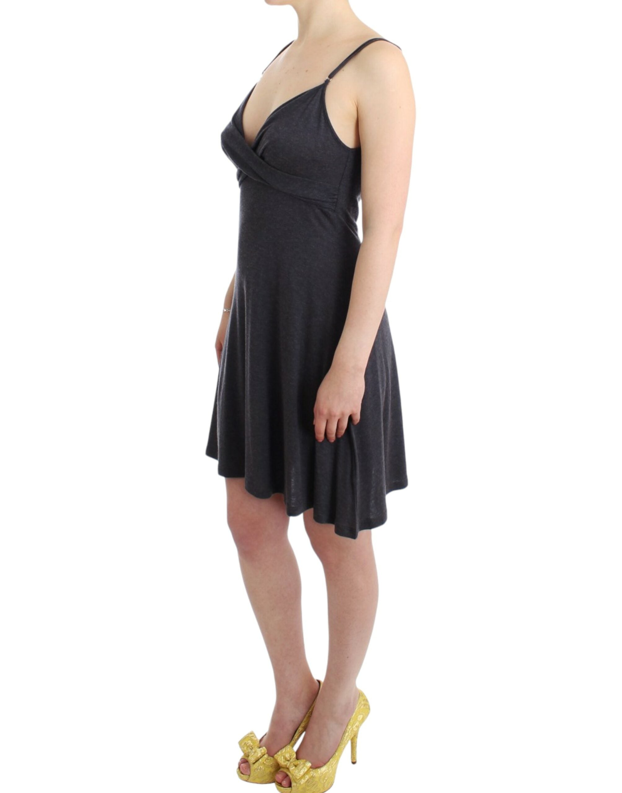 Robe trapèze en tricot gris Costume National