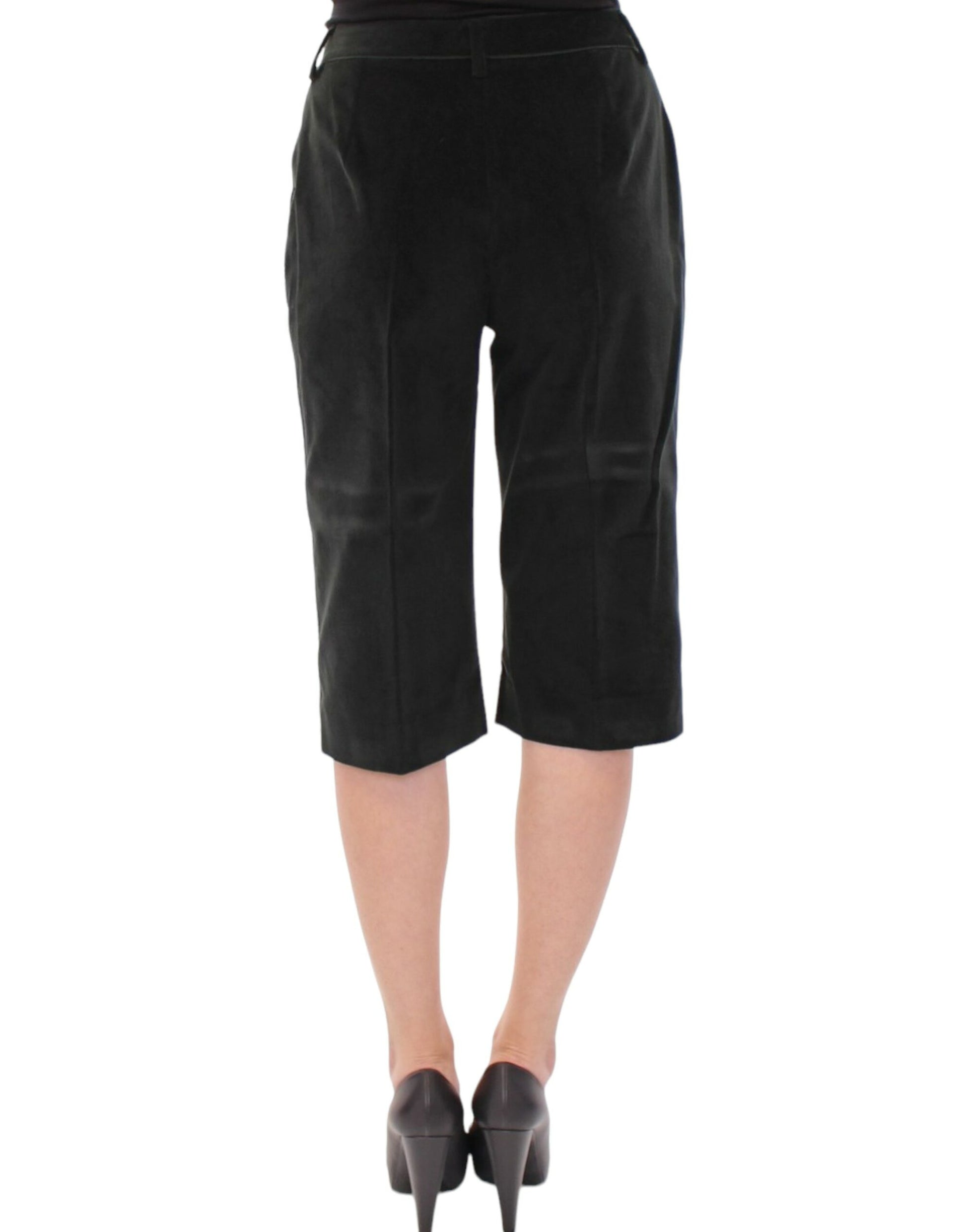 Pantalon short en coton noir Dolce &amp; Gabbana