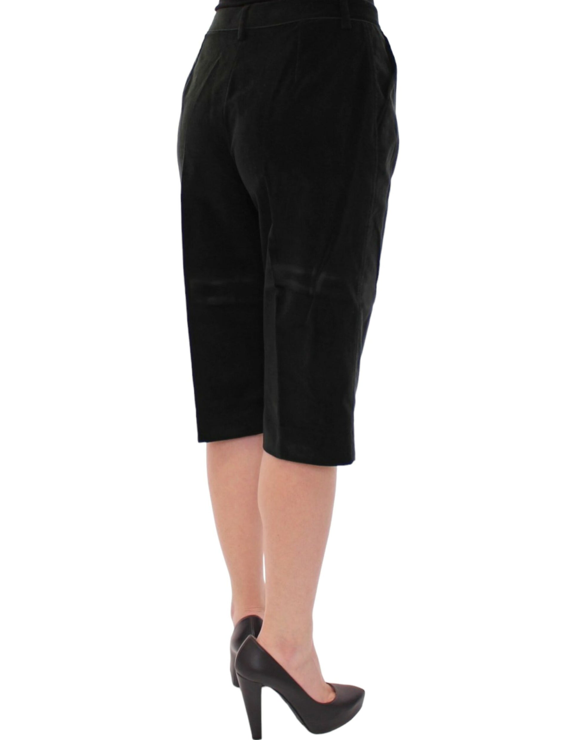 Pantalon short en coton noir Dolce &amp; Gabbana