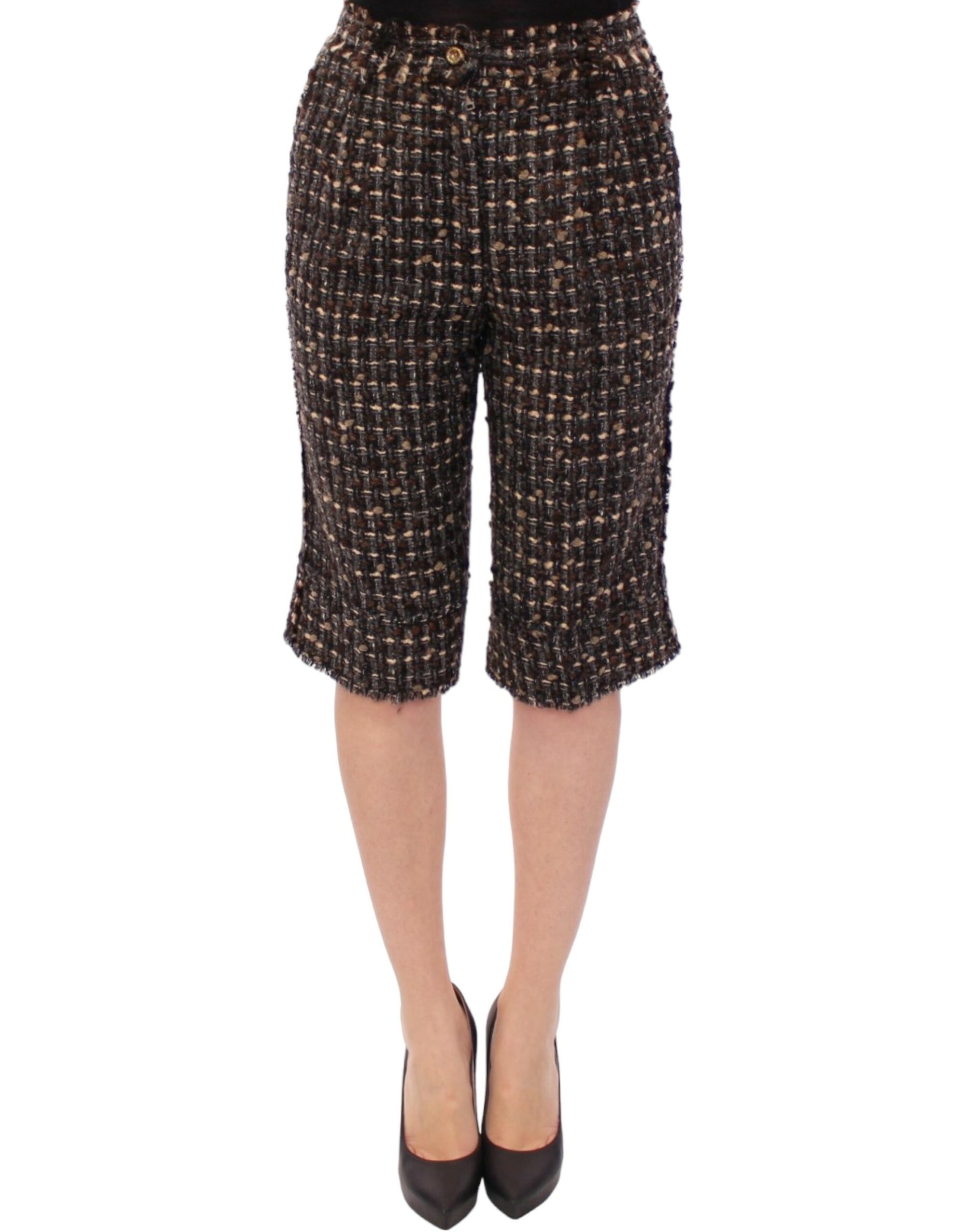 Pantalon short en laine multicolore Dolce &amp; Gabbana