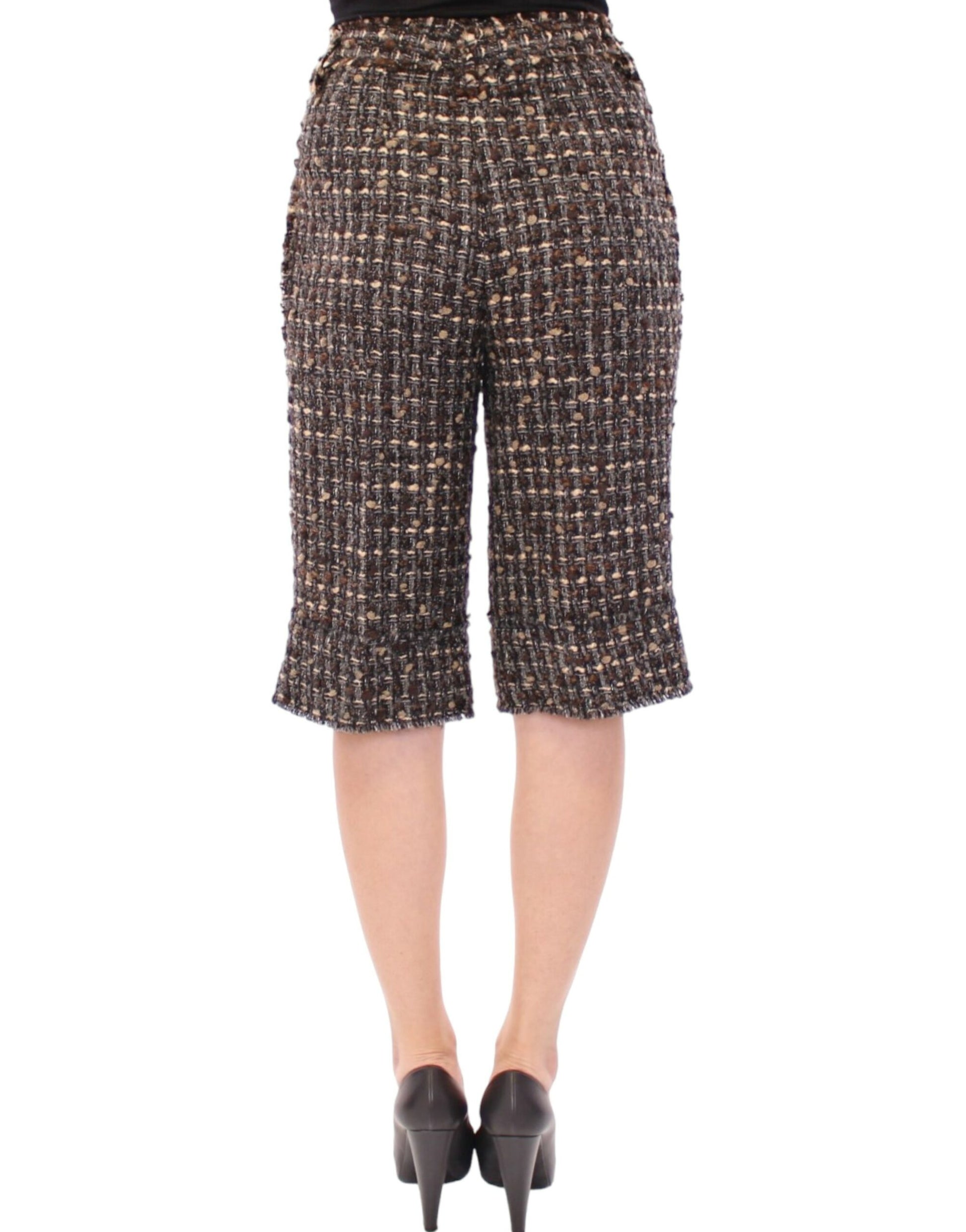 Pantalon short en laine multicolore Dolce &amp; Gabbana