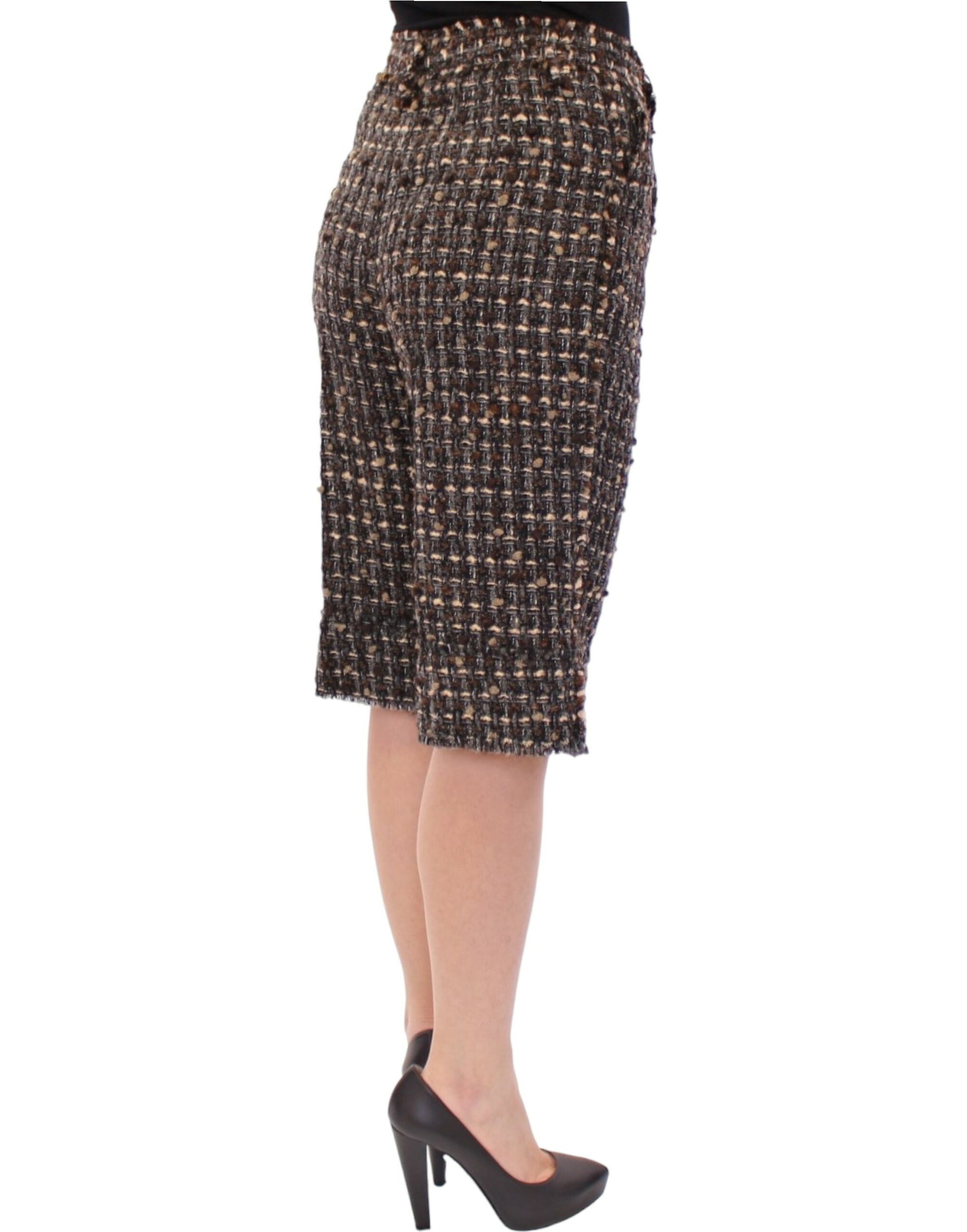 Pantalon short en laine multicolore Dolce &amp; Gabbana