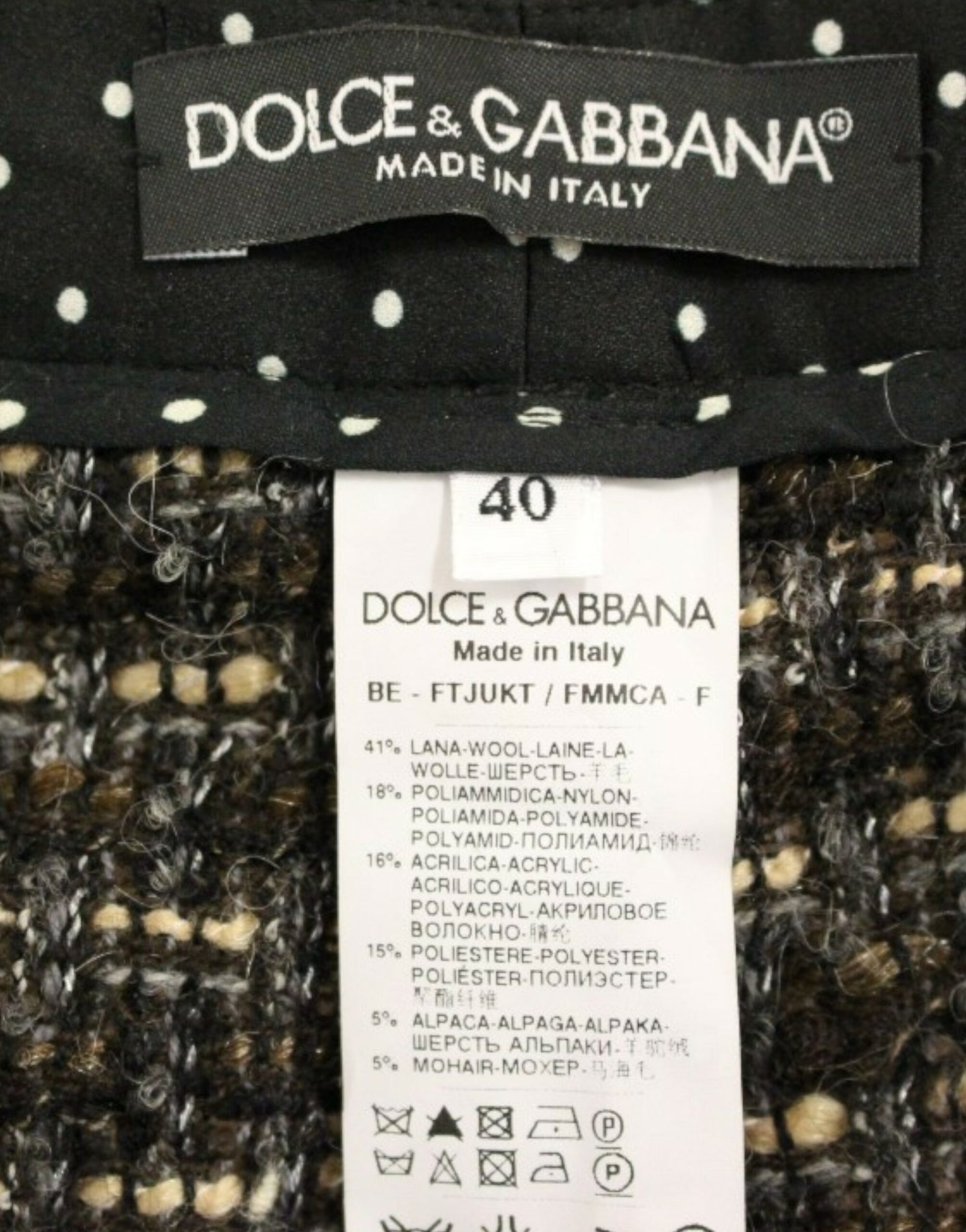 Pantalon short en laine multicolore Dolce &amp; Gabbana