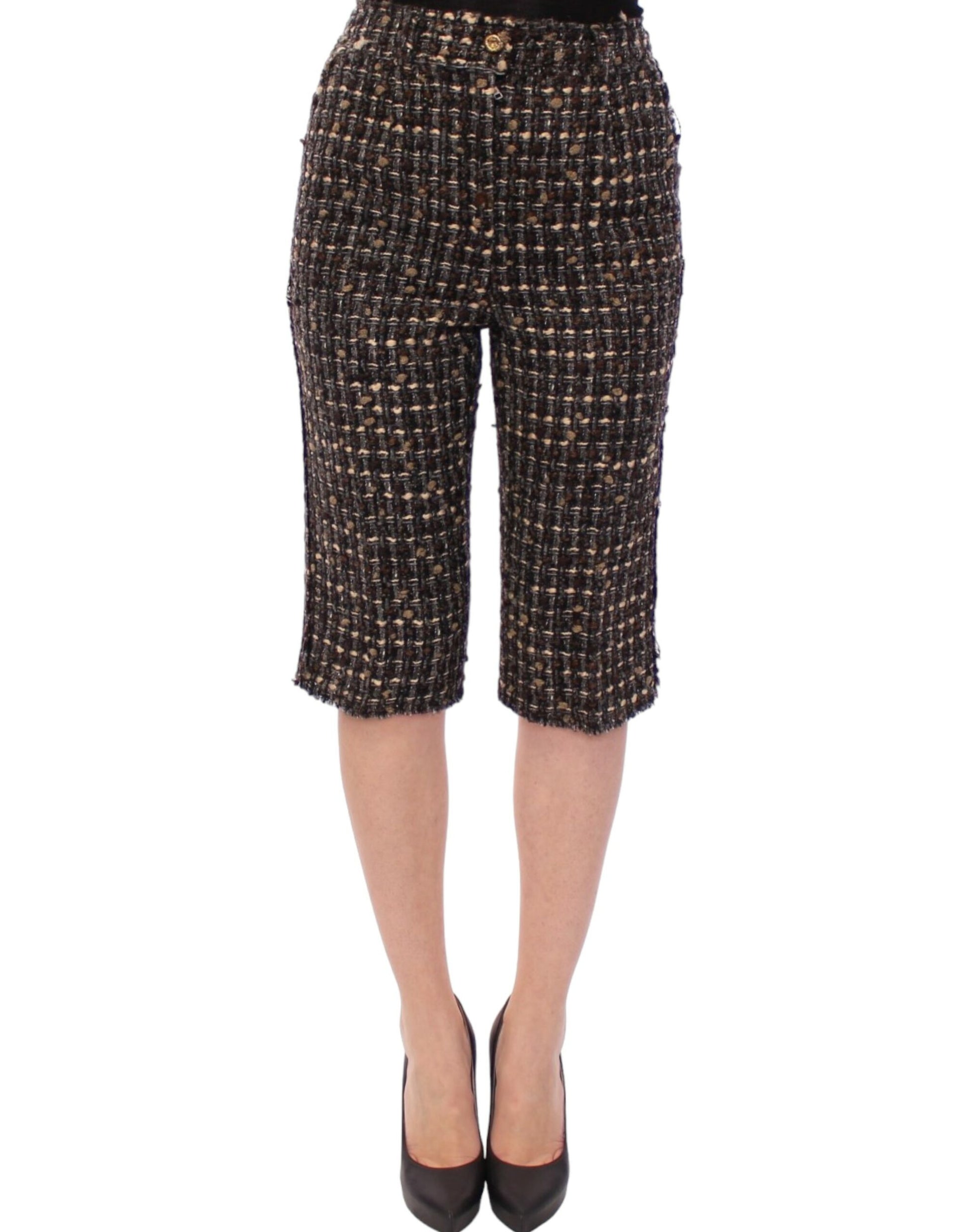 Pantalon short en laine multicolore Dolce &amp; Gabbana