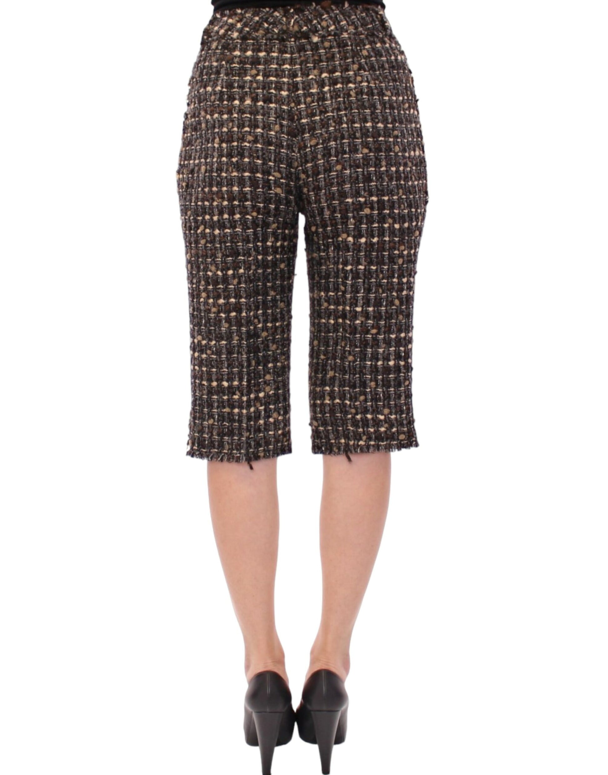 Pantalon short en laine multicolore Dolce &amp; Gabbana