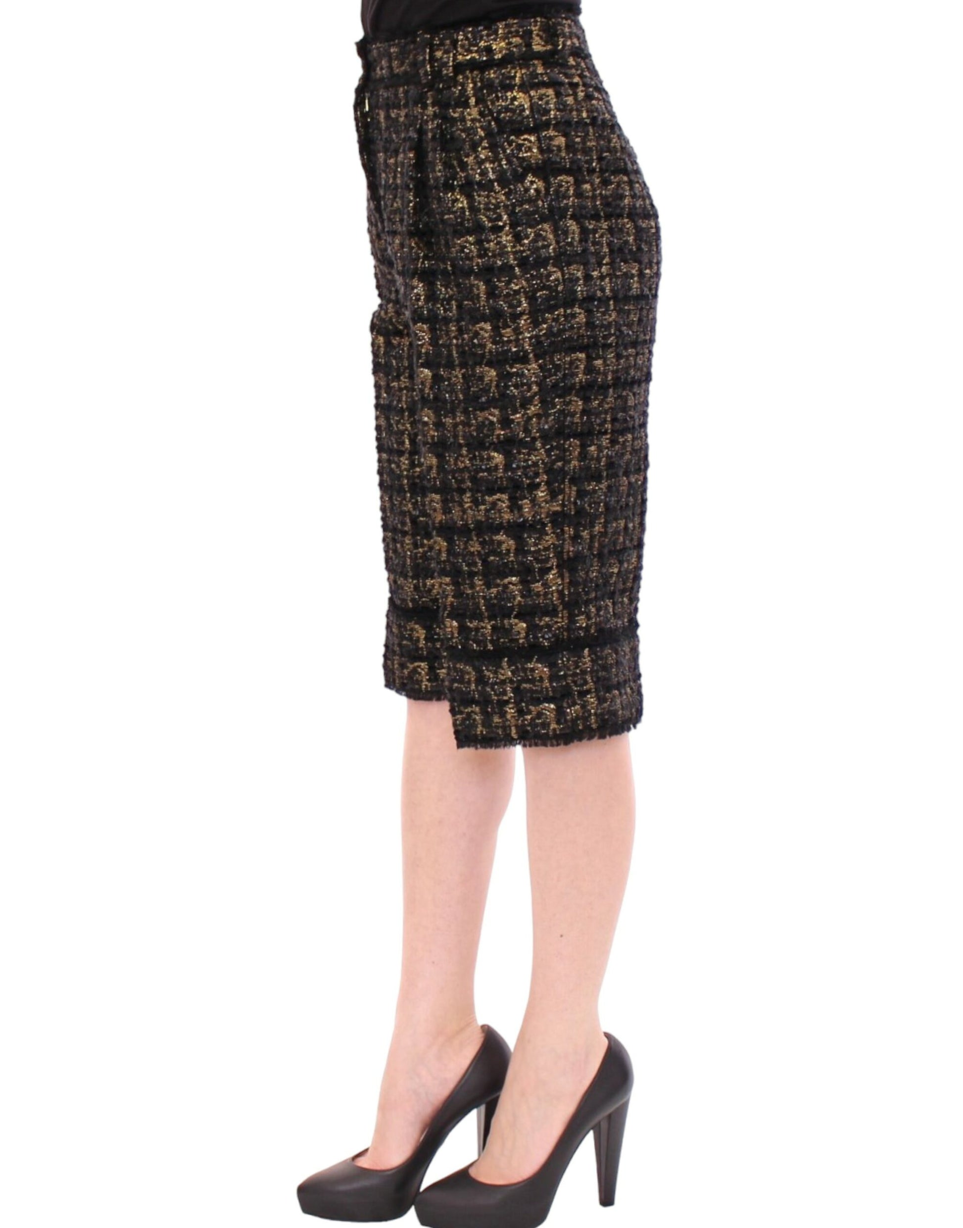 Pantalon short en tissu noir Dolce &amp; Gabbana