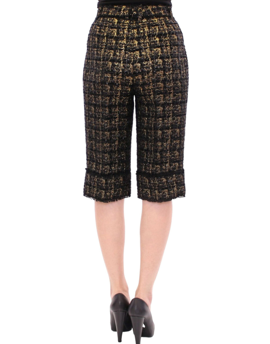 Pantalon short en tissu noir Dolce &amp; Gabbana
