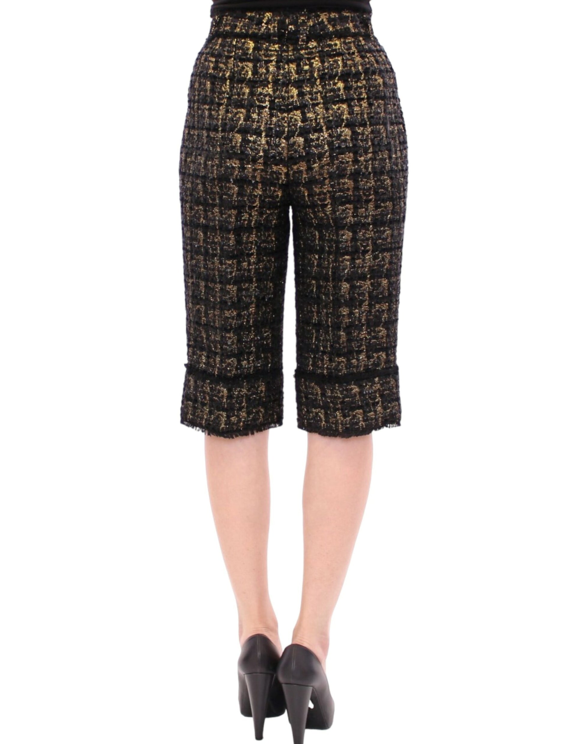 Pantalon short en tissu noir Dolce &amp; Gabbana