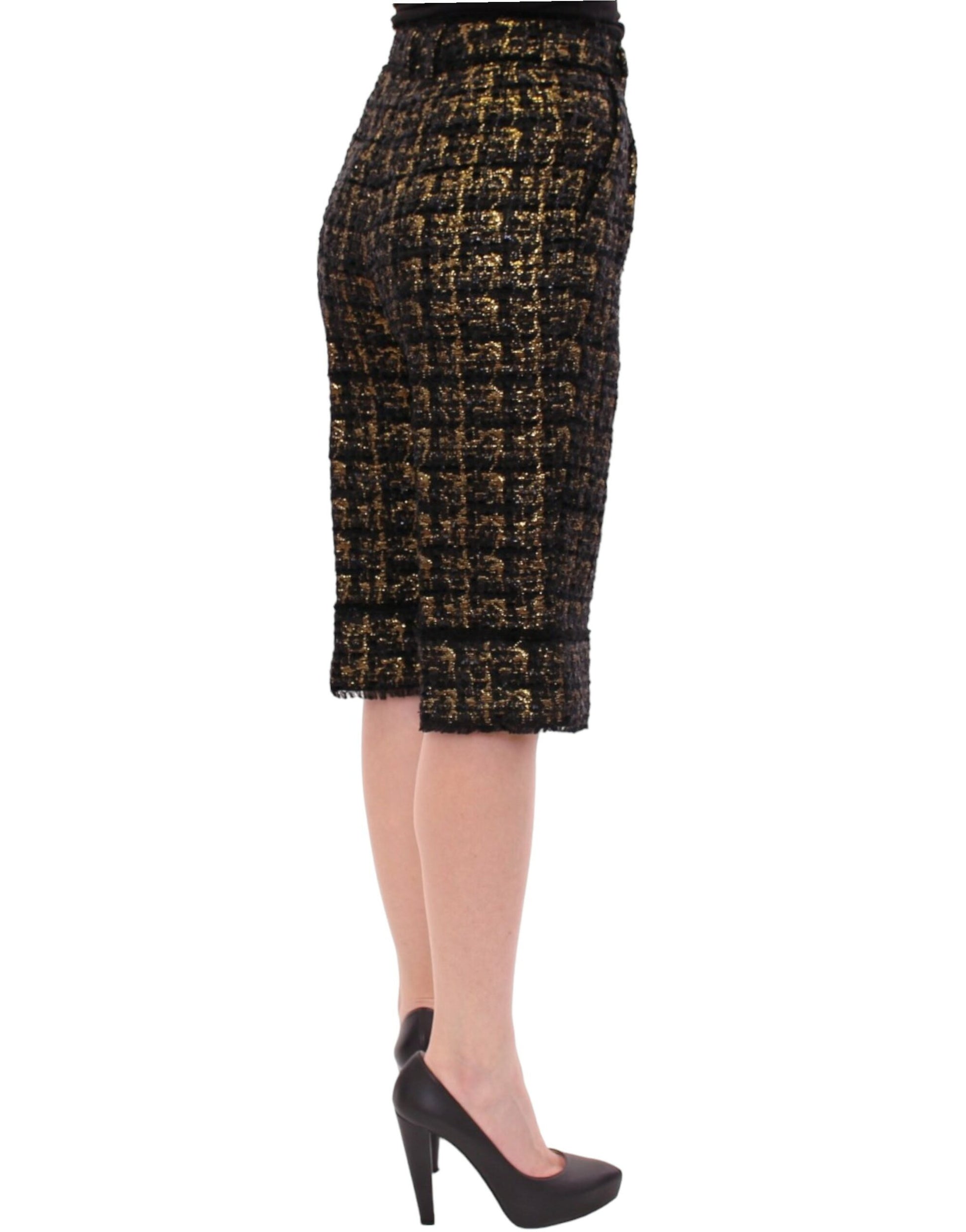 Pantalon short en tissu noir Dolce &amp; Gabbana
