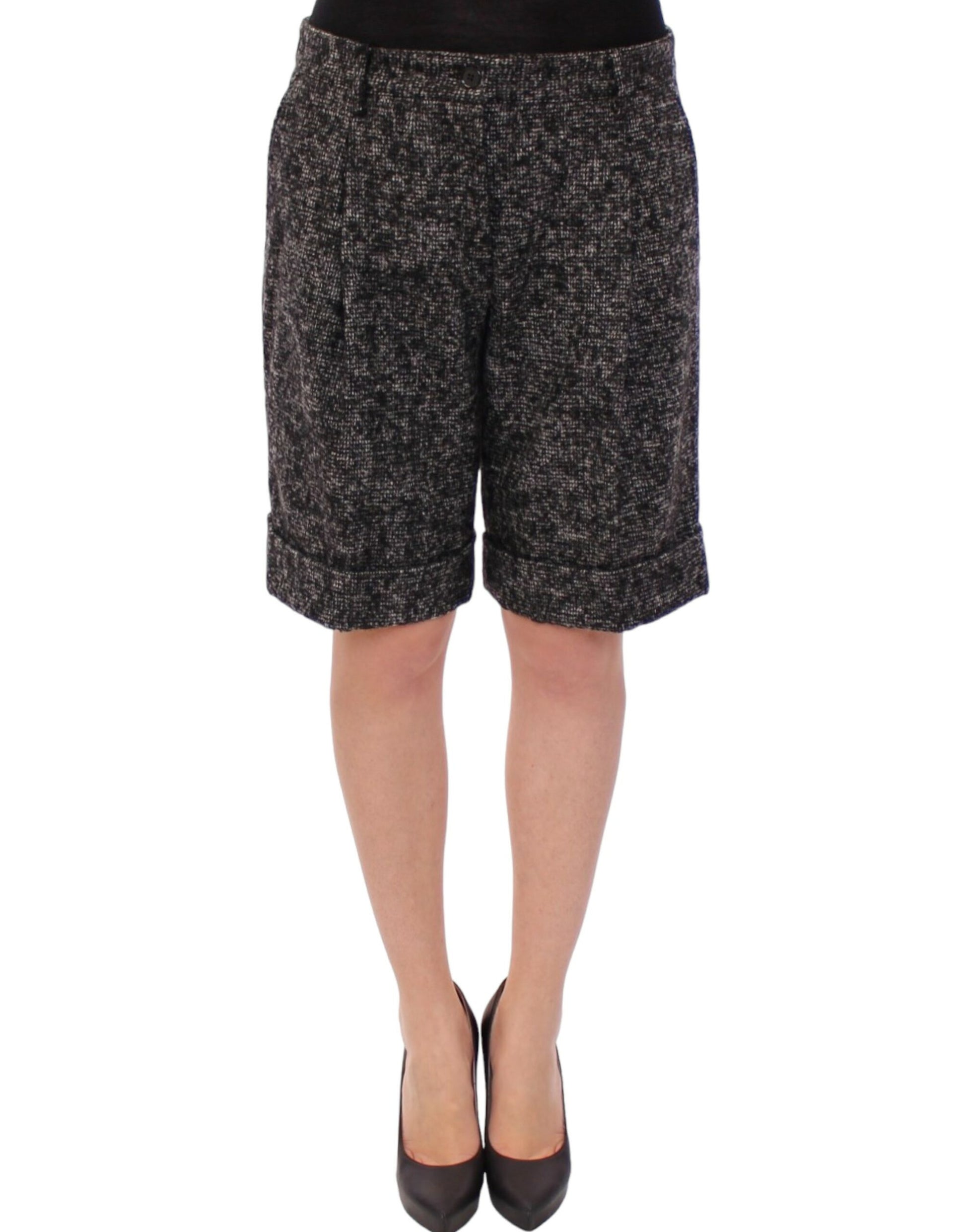 Pantalon short en laine grise Dolce &amp; Gabbana