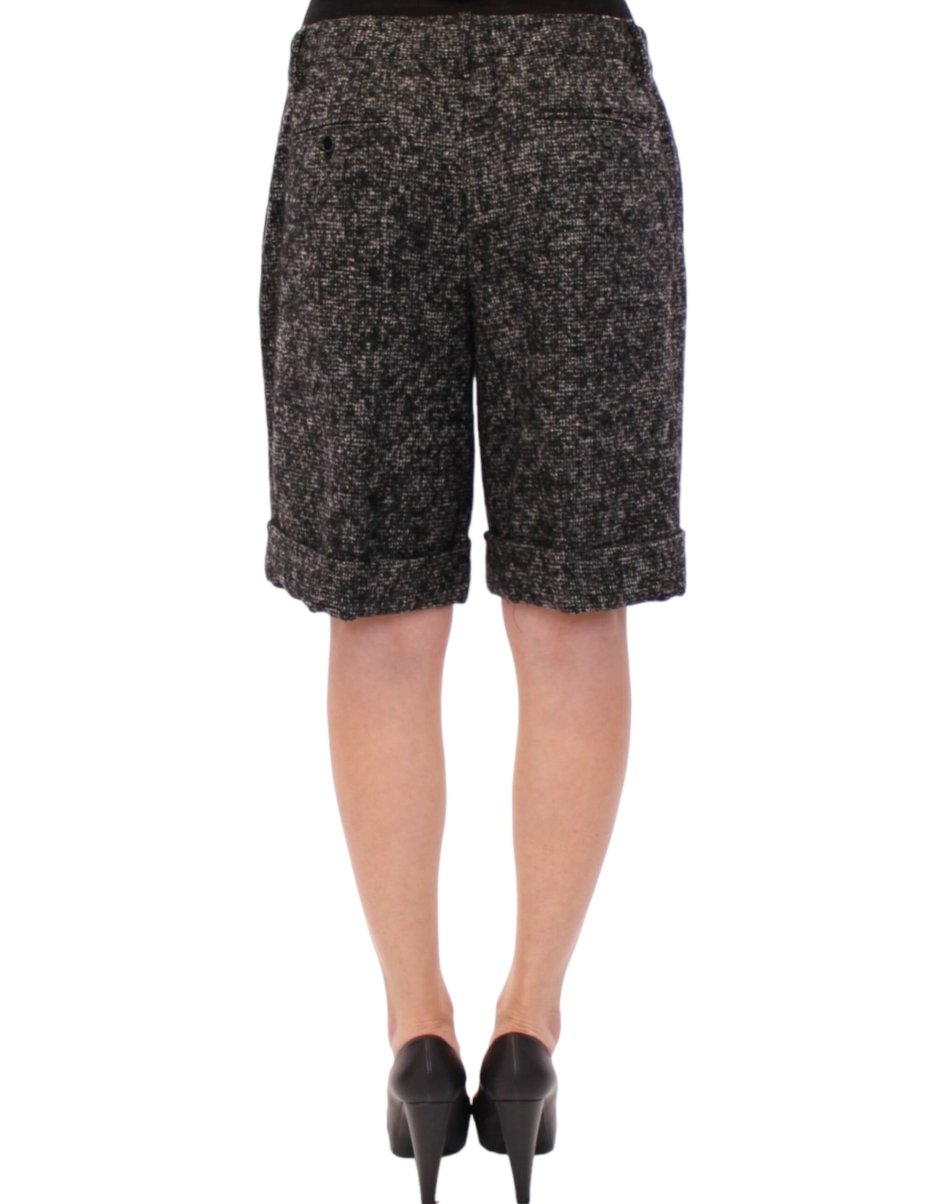 Pantalon short en laine grise Dolce &amp; Gabbana
