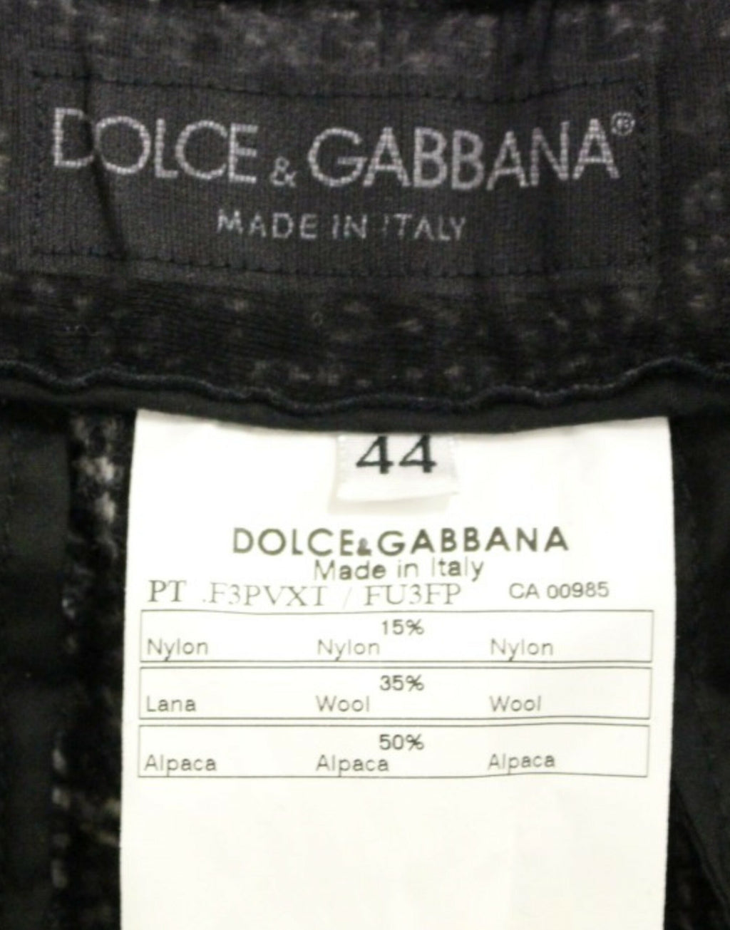 Pantalon short en laine grise Dolce &amp; Gabbana