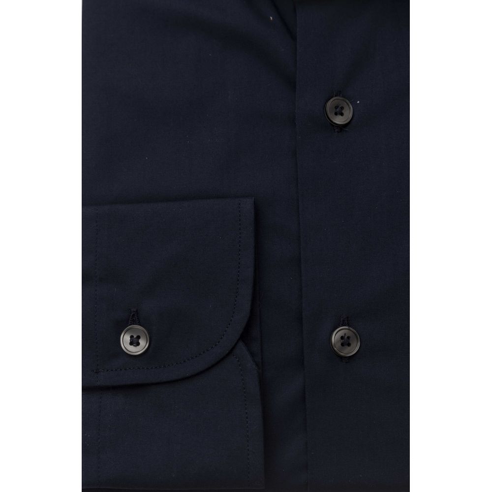Chemise slim Bagutta en coton bleu pour homme