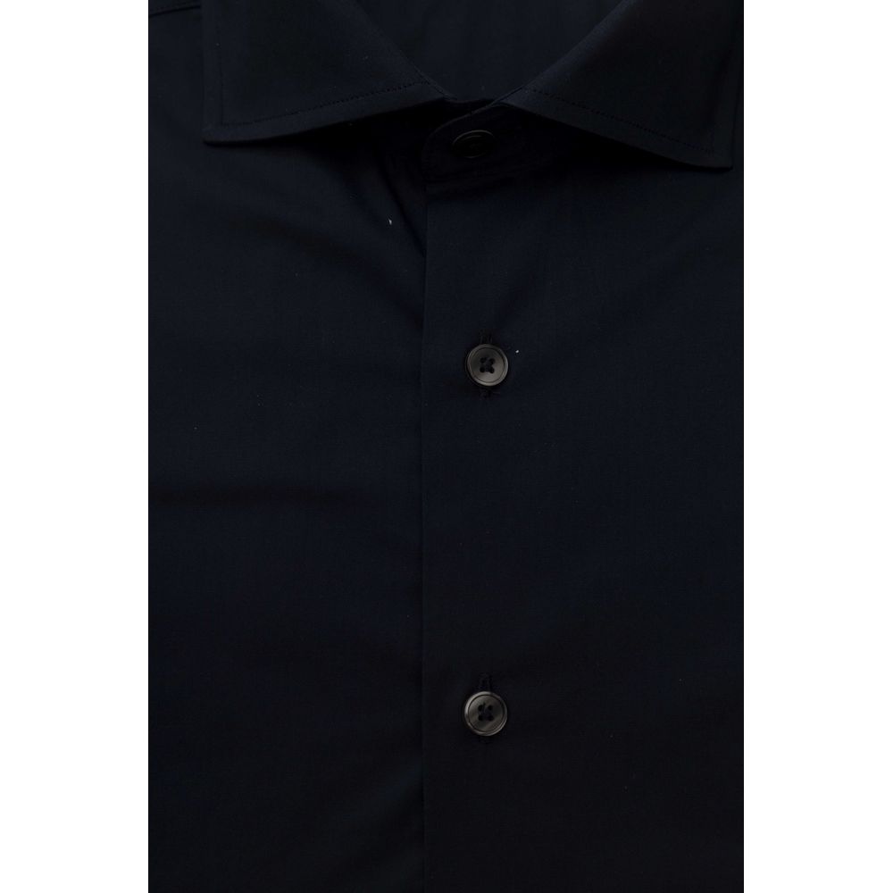 Chemise slim Bagutta en coton bleu pour homme