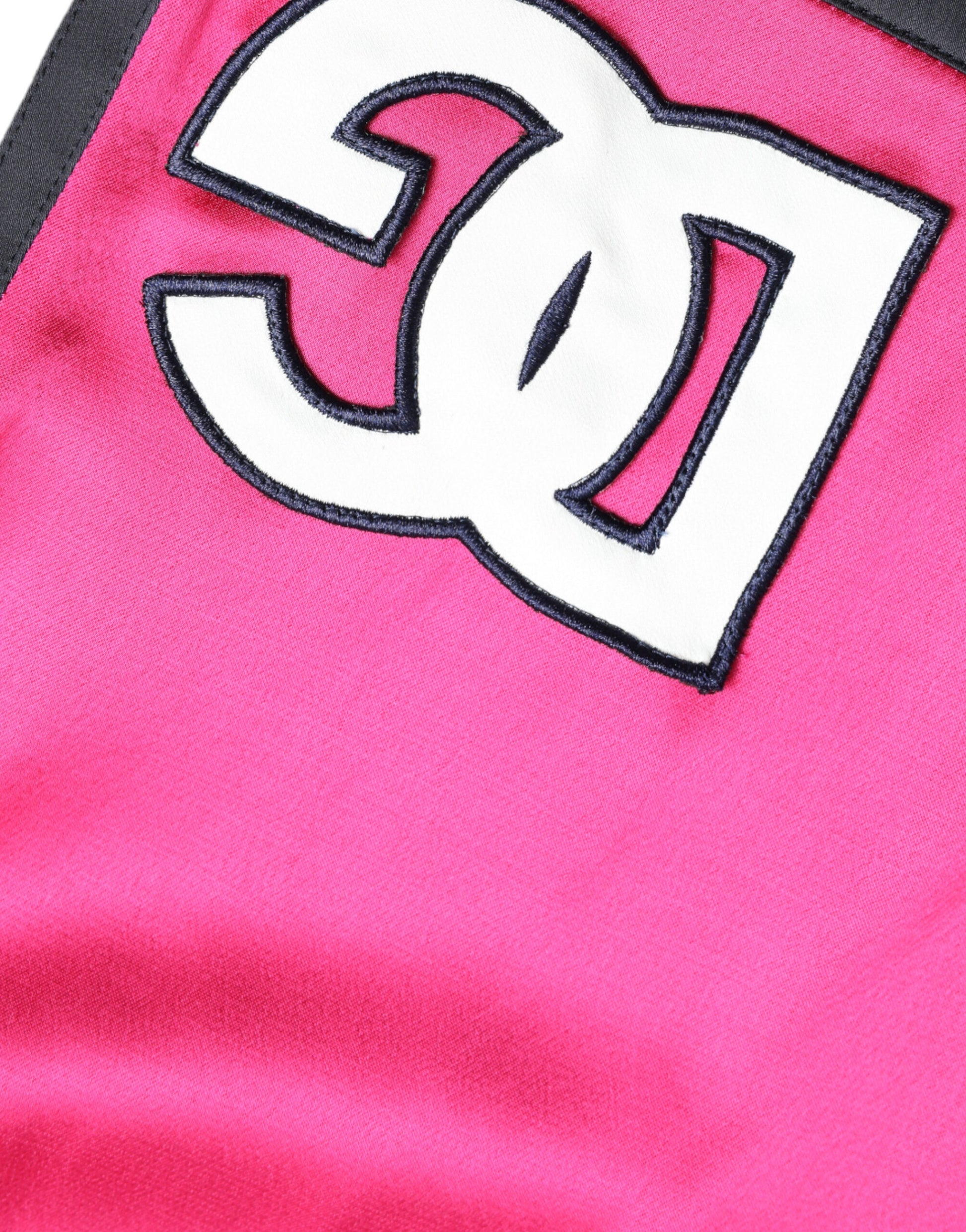 Short taille haute en jersey de viscose rose avec logo Dolce &amp; Gabbana