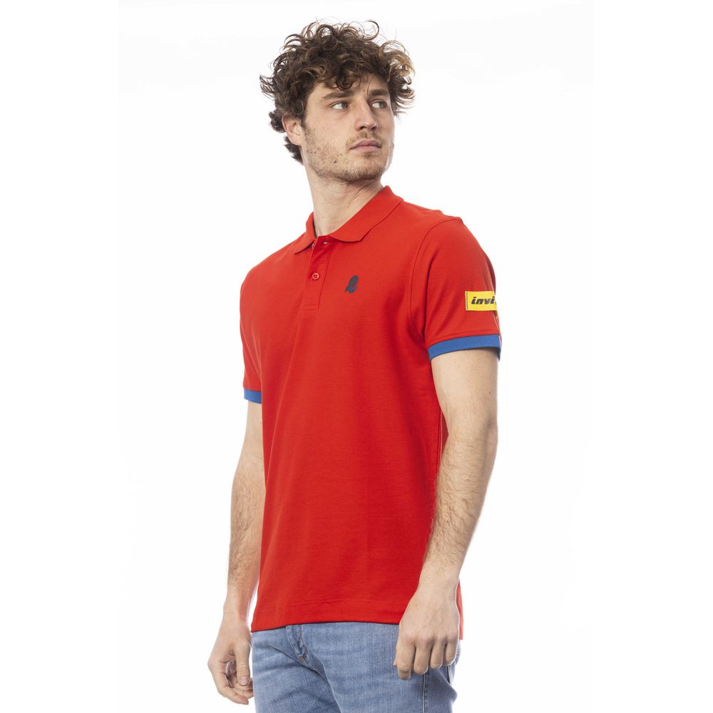 Polo Invicta en coton rouge pour homme
